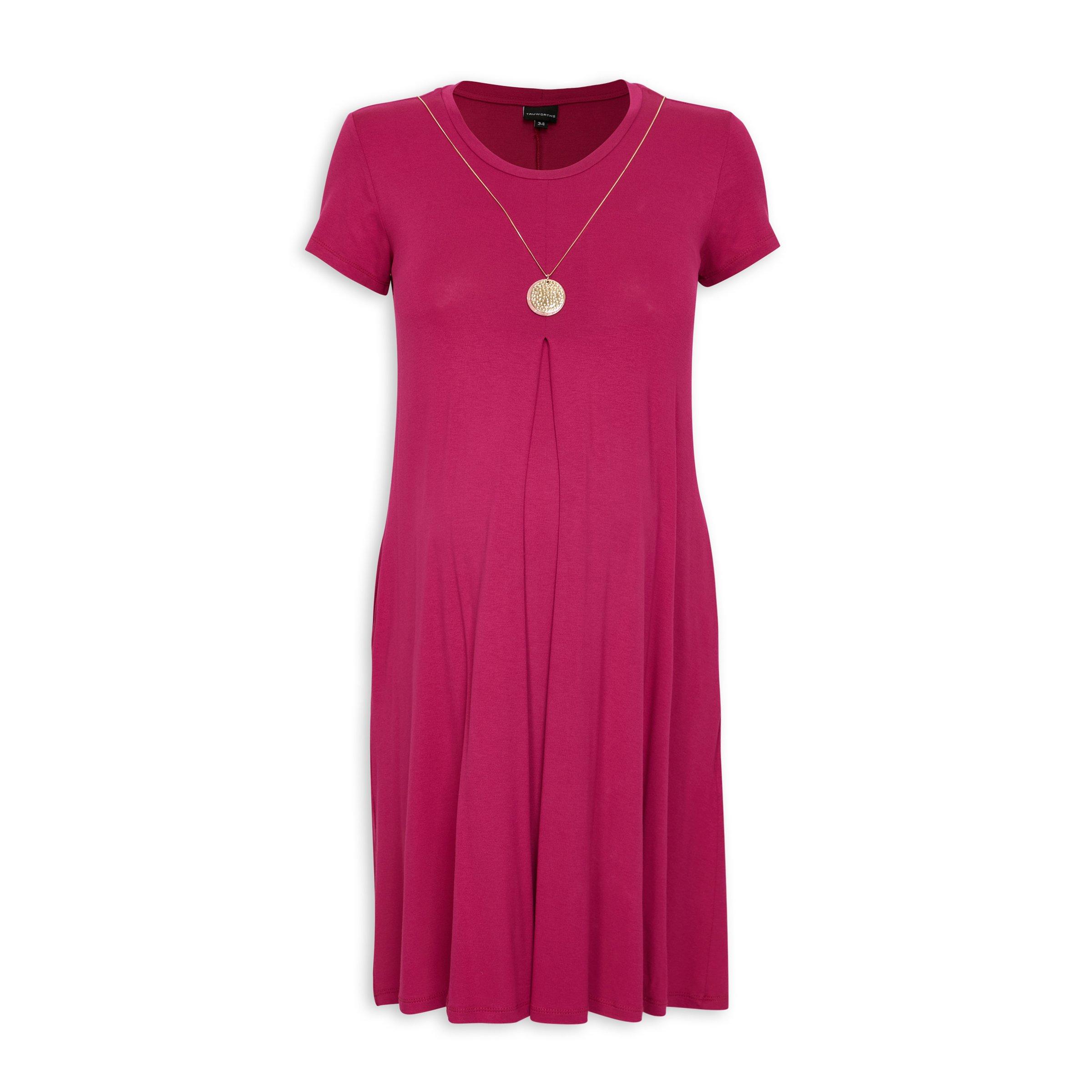 Pink Maternity Dress With Necklace (3109971) | Truworths