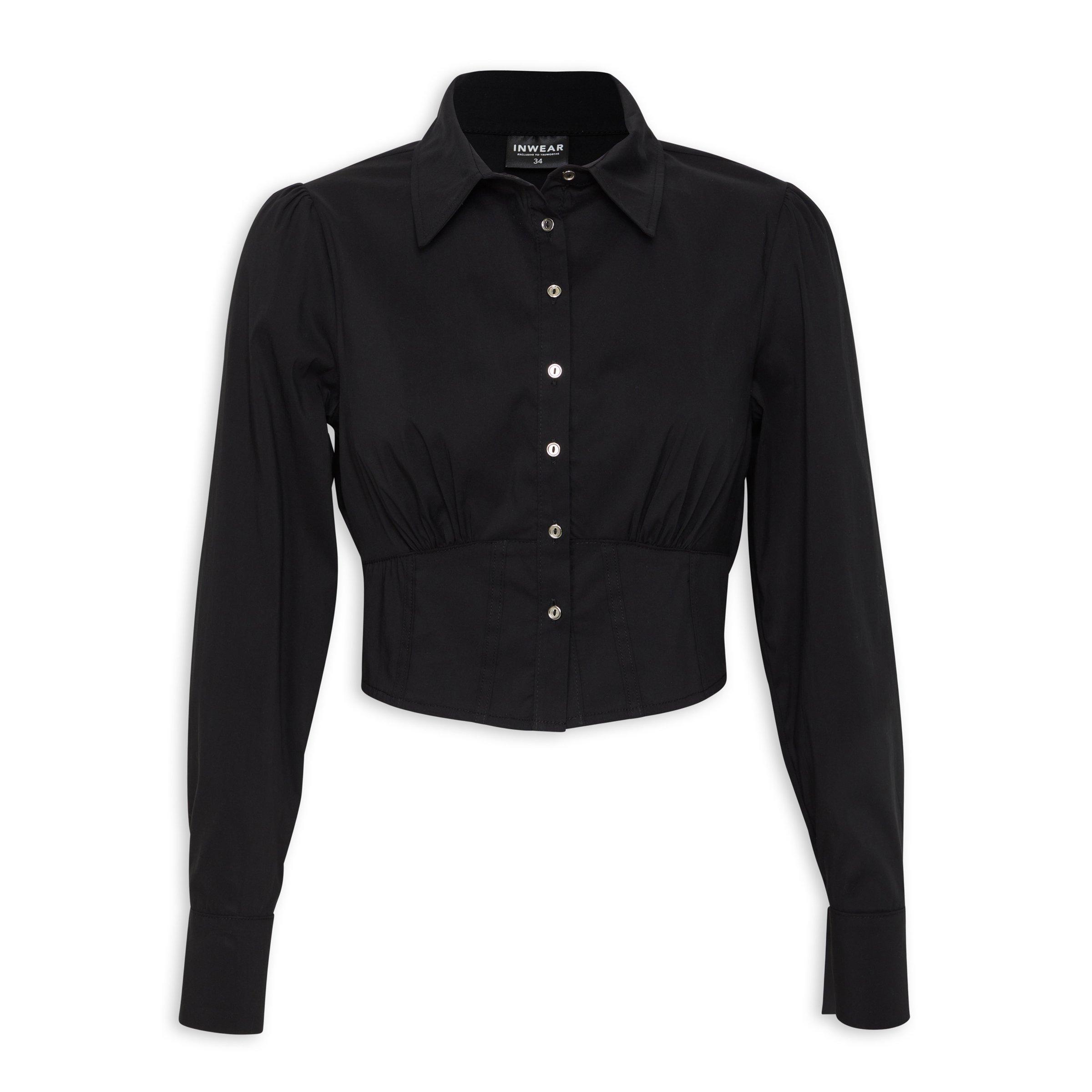 Black Corset Crop Shirt (3109980) | Inwear