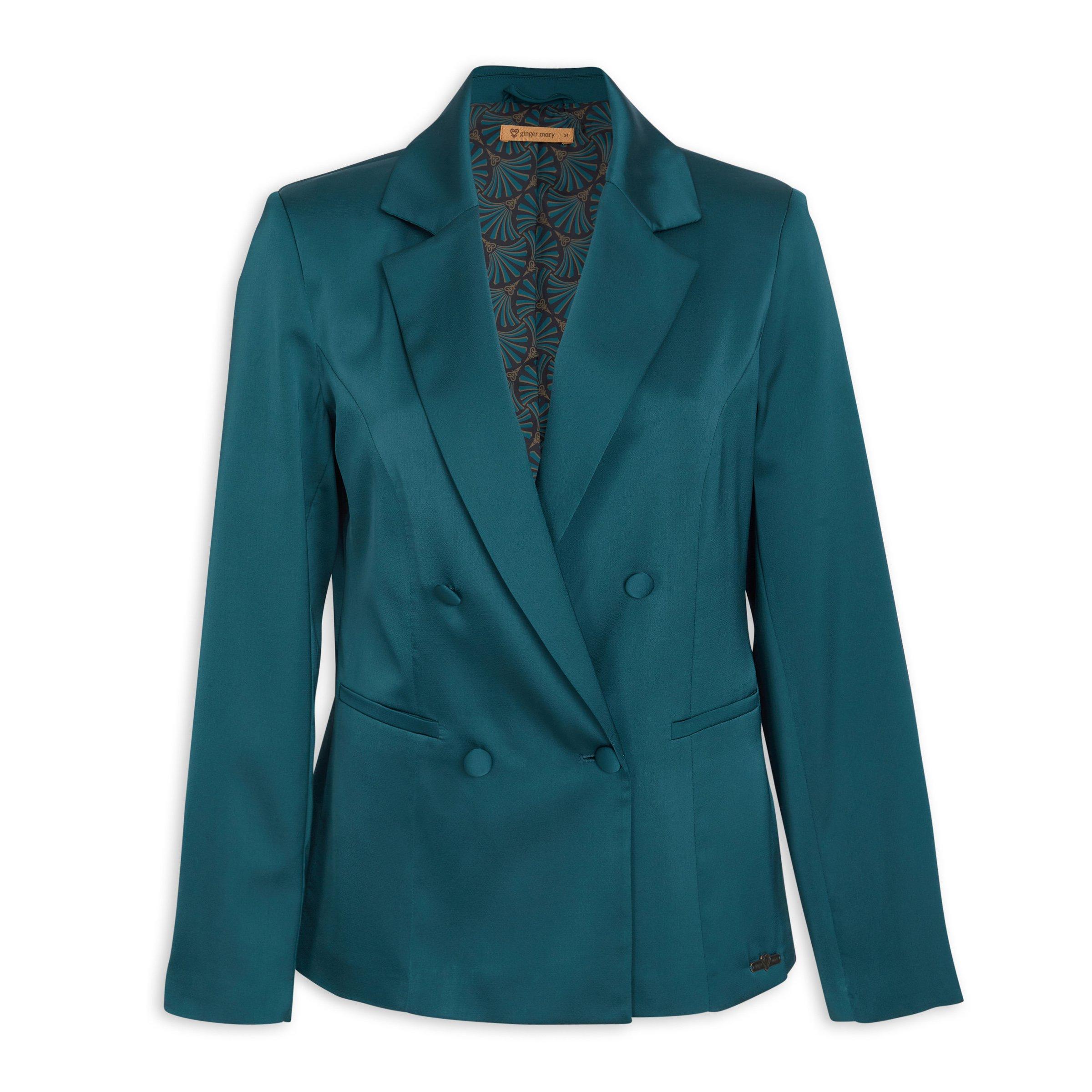 Teal Double Breasted Blazer (3110295) | Ginger Mary