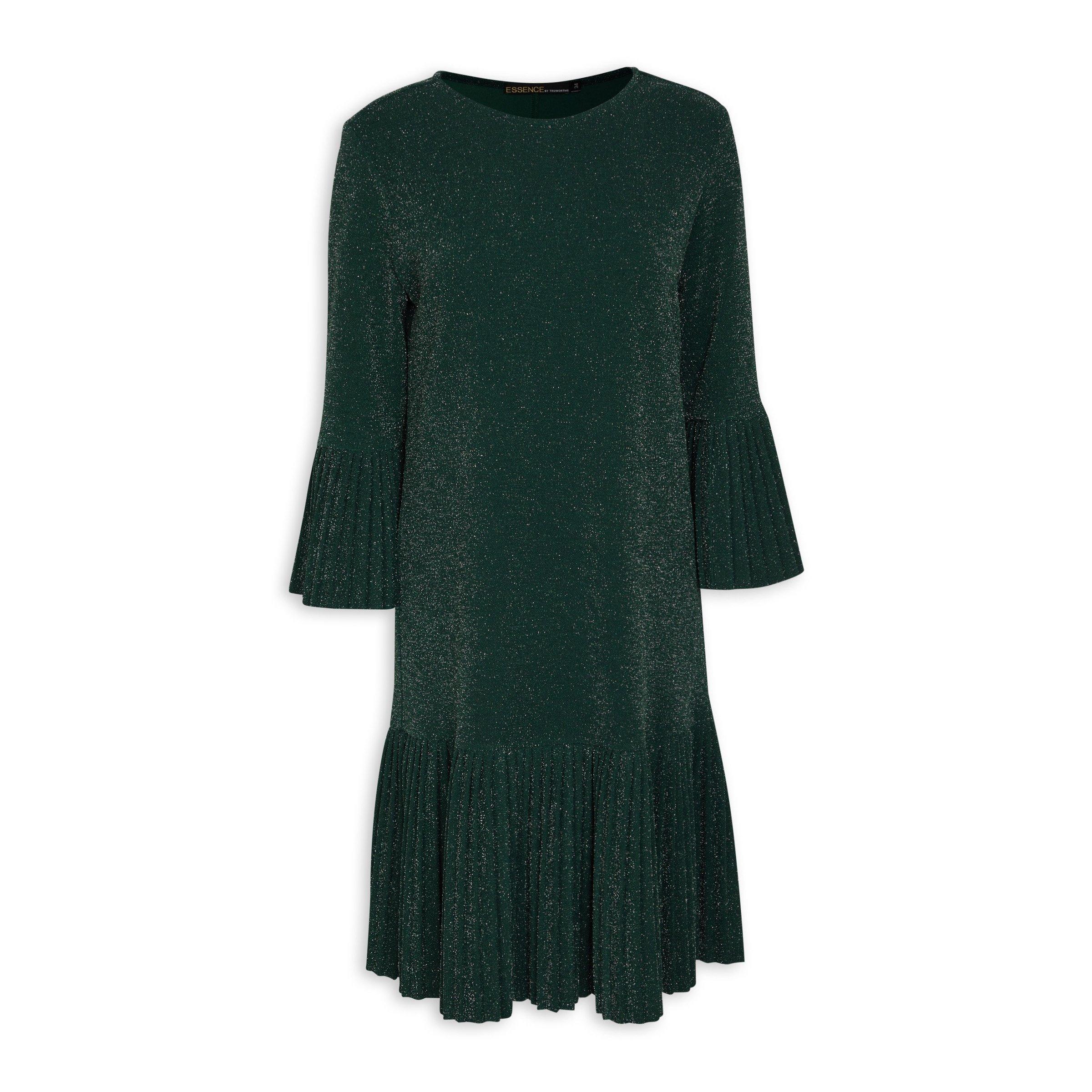 Emerald Green Shimmer Baby Doll Dress (3110543) | Essence