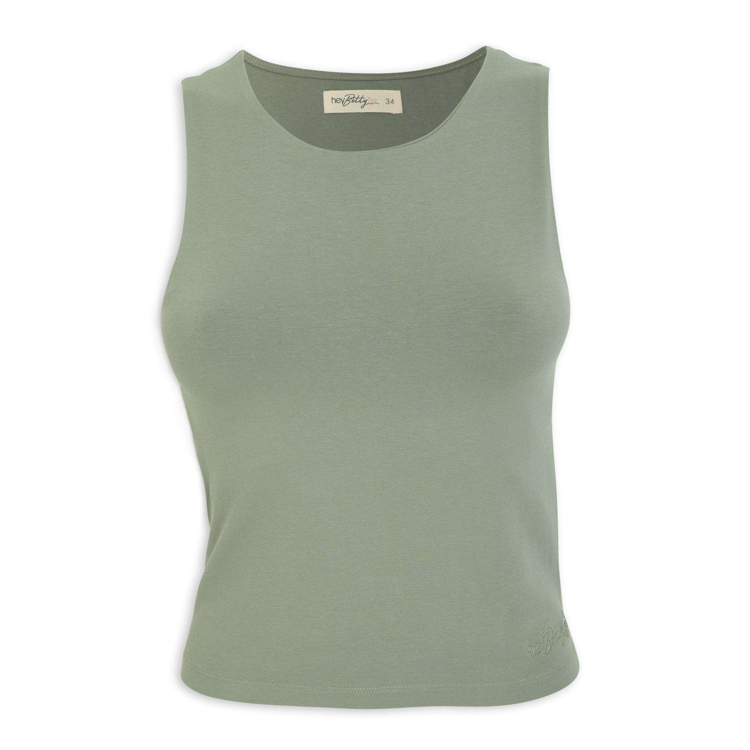 Sage Green Vest (3111104) | Hey Betty