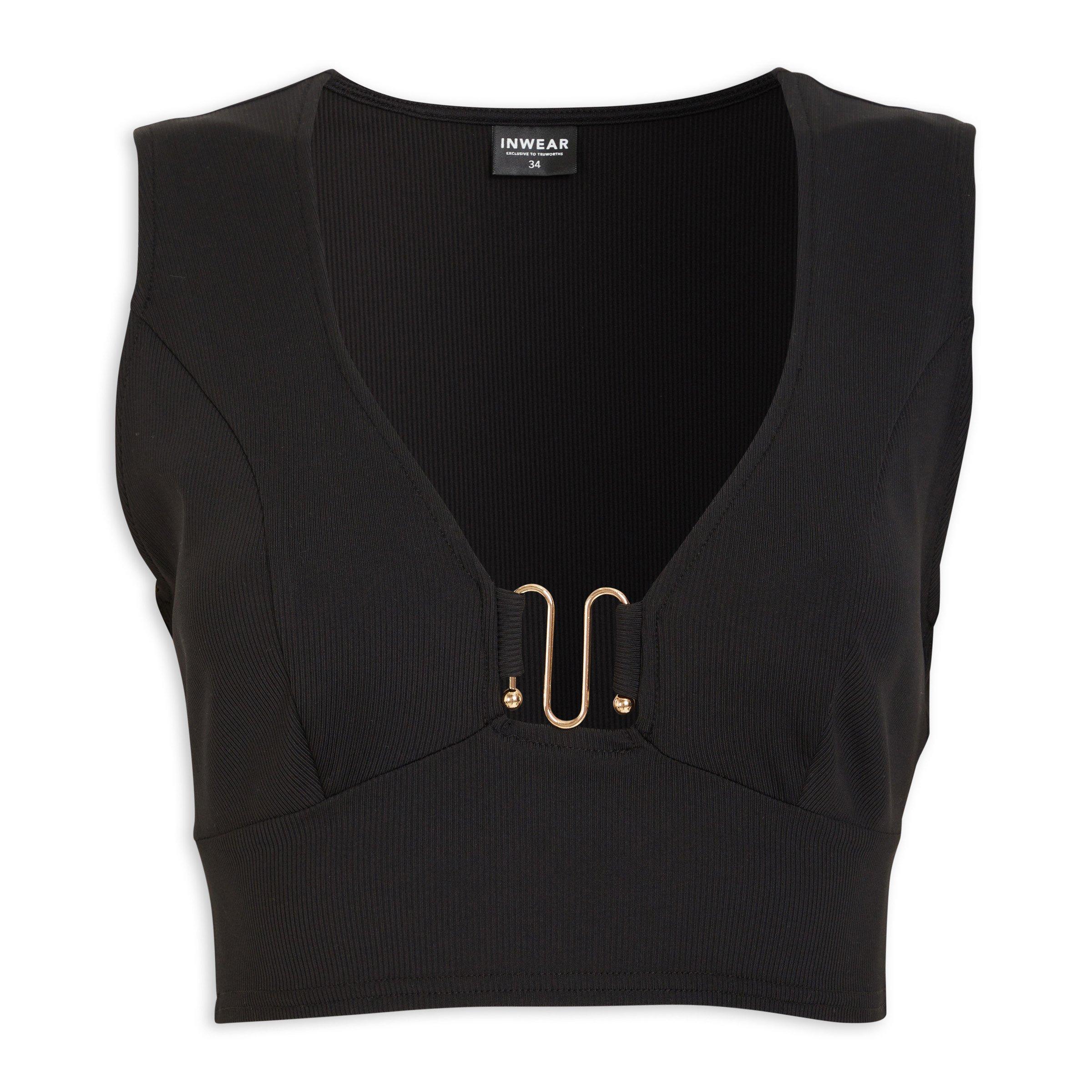 Black Cropped Vest (3112025) Inwear