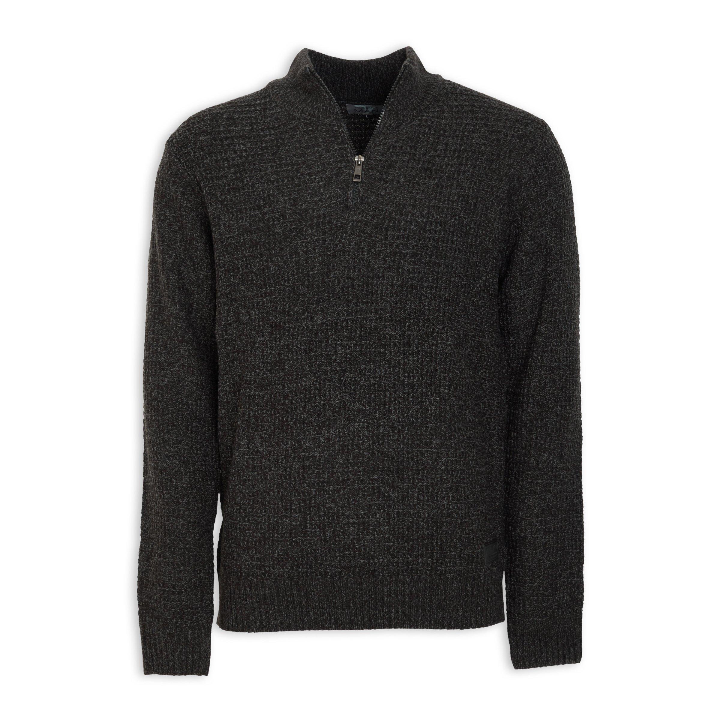 Black Quarter-zip Sweater (3112159) | Truworths Man