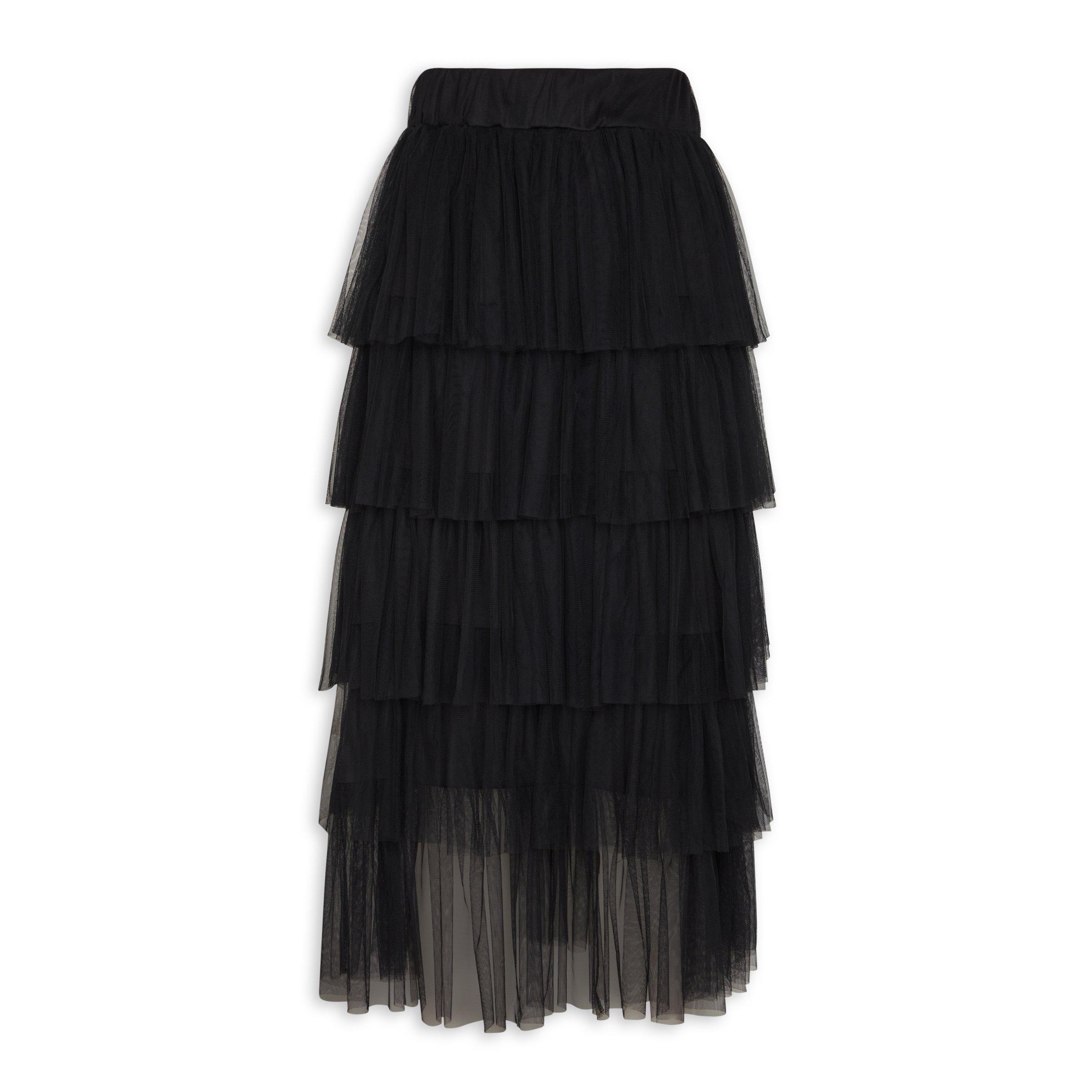 Black Rara Tiered Skirt (3112202) | Truworths