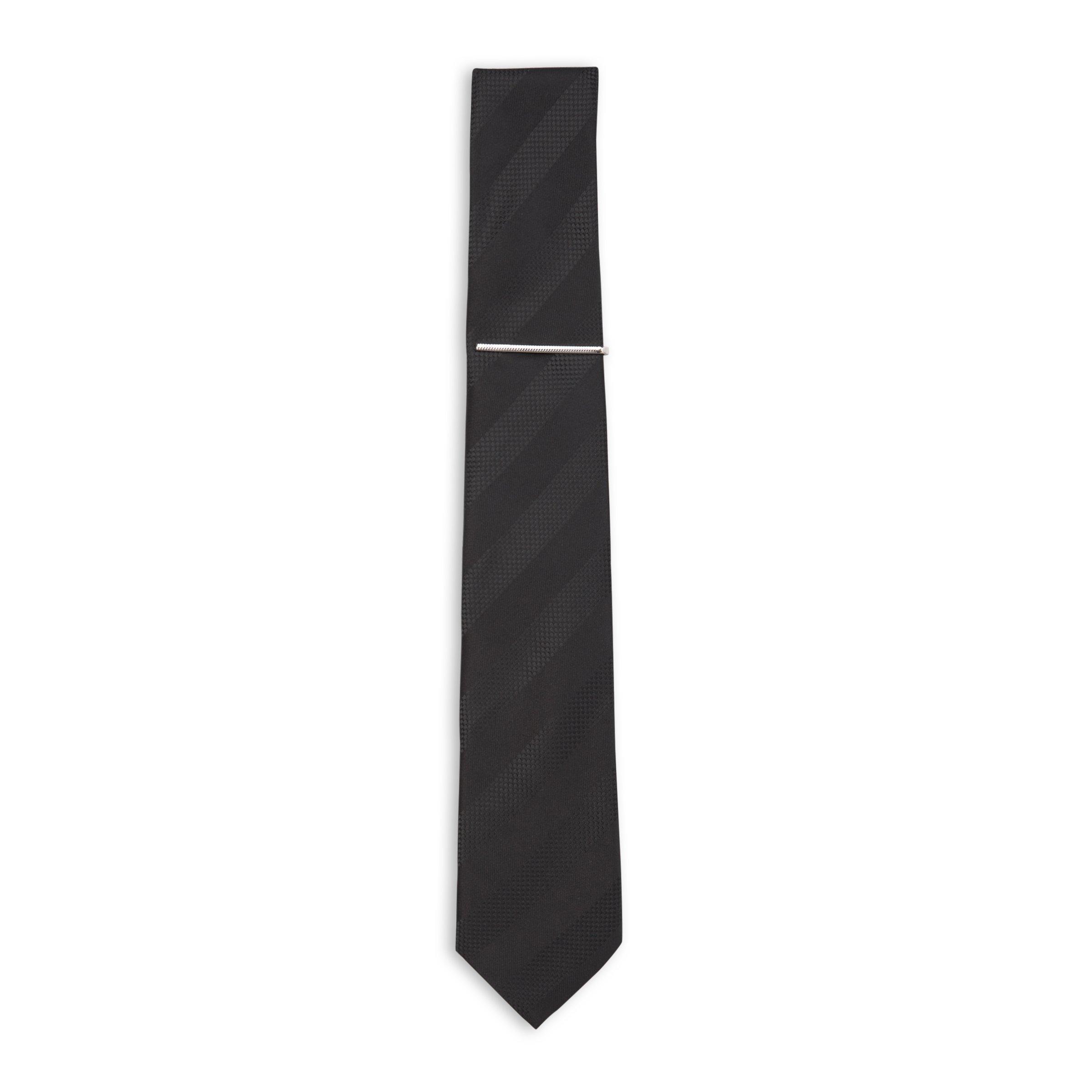 Black Tie & Tie Bar Set (3112370) | Truworths Man