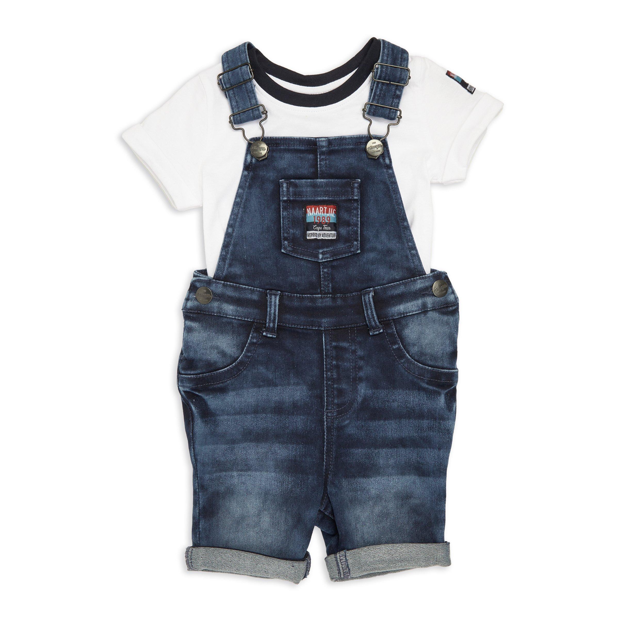Baby Boy Denim Dungaree & T-shirt Set (3112611) | Naartjie