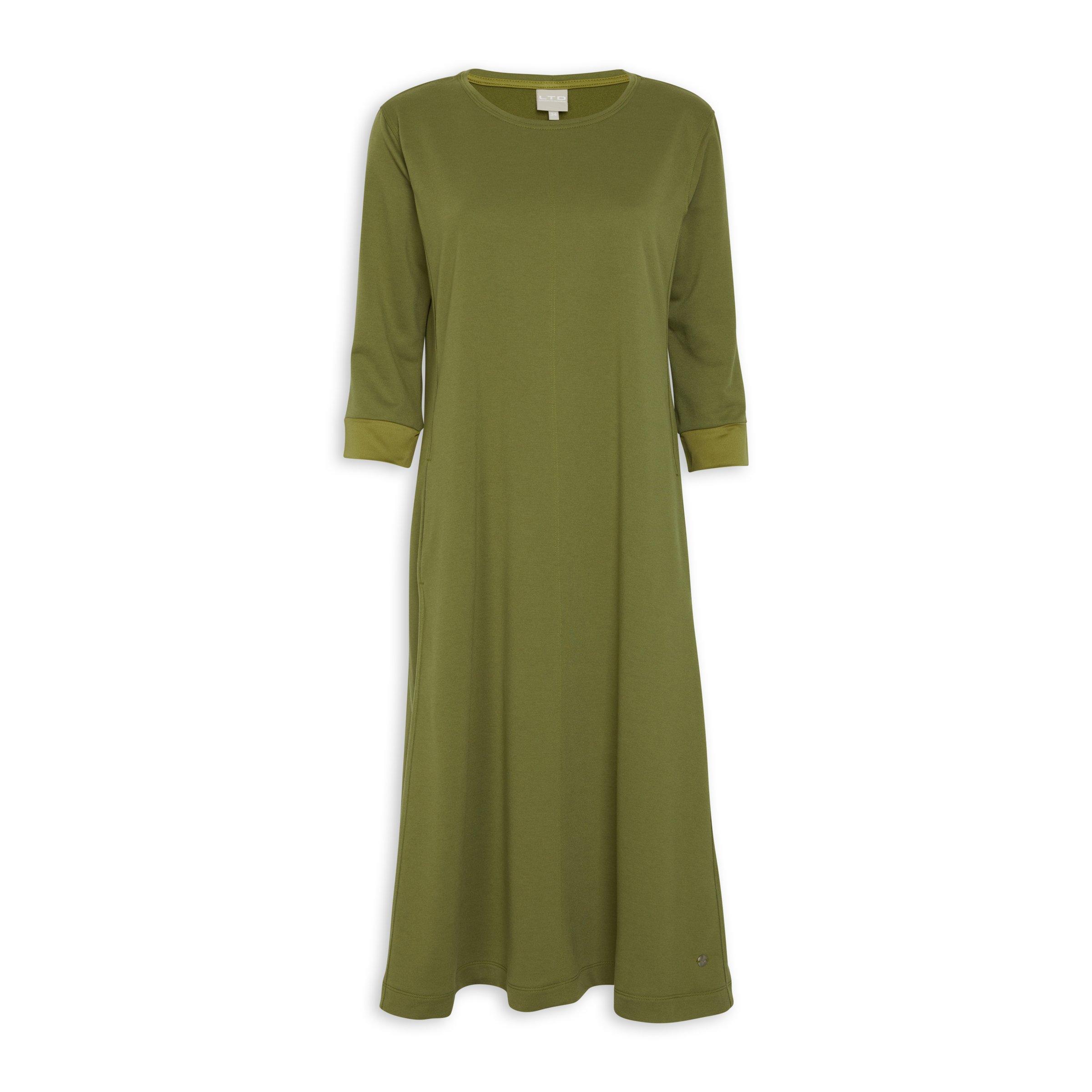 Green A-line Dress (3112831) | LTD Woman