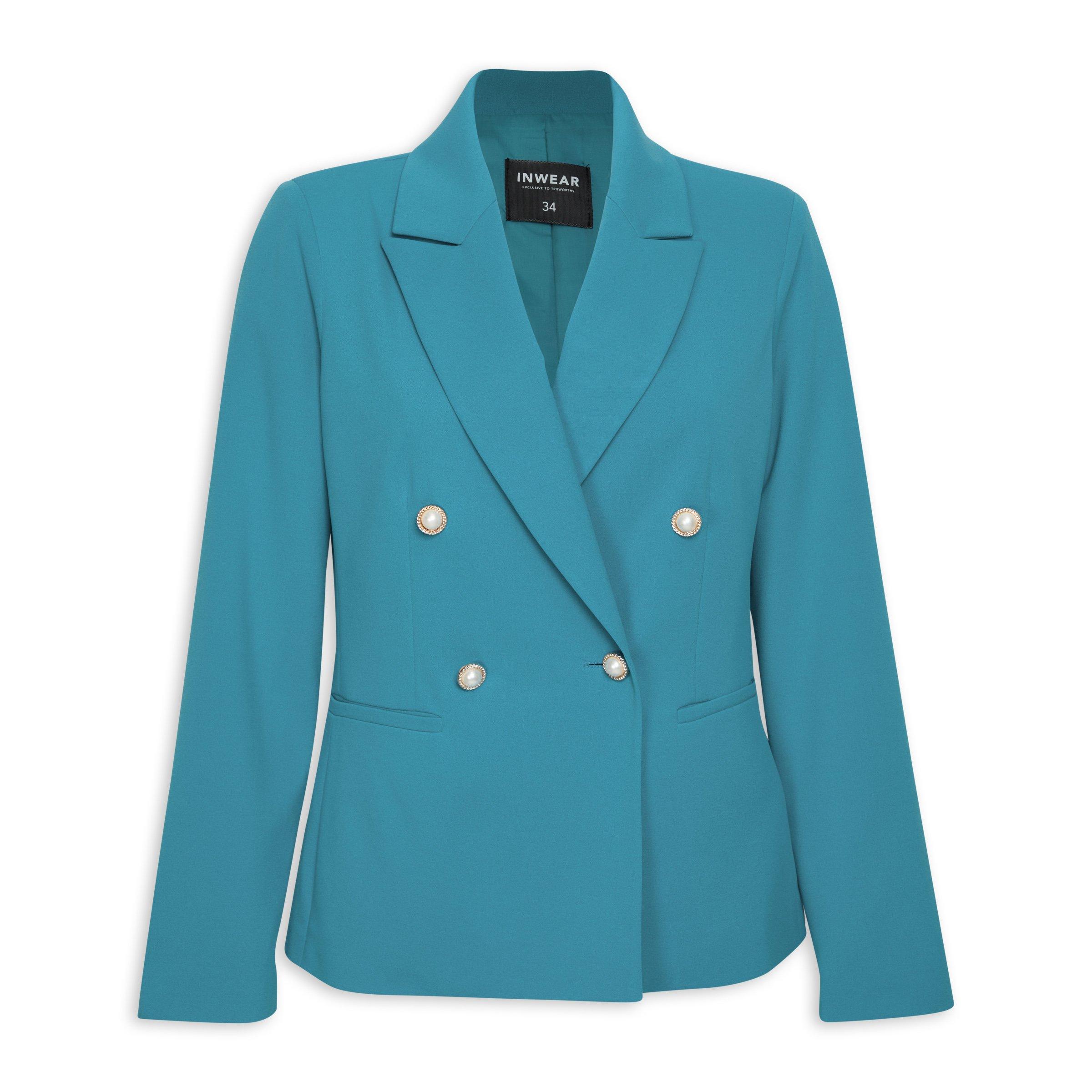 Turquoise Double Breasted Blazer (3113214) | Inwear