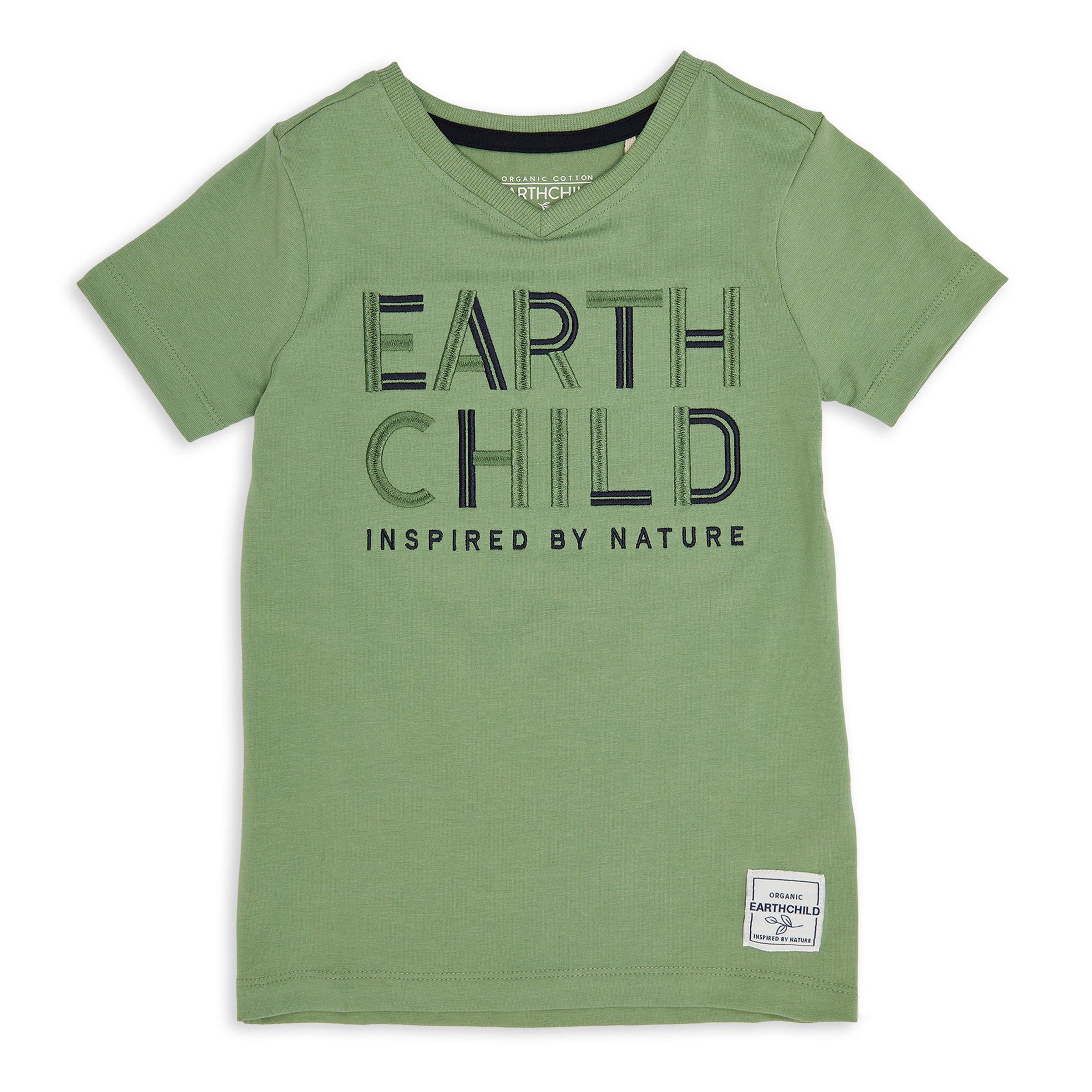 Kid Boy Sage Green Organic T-shirt (3113602) | Earthchild