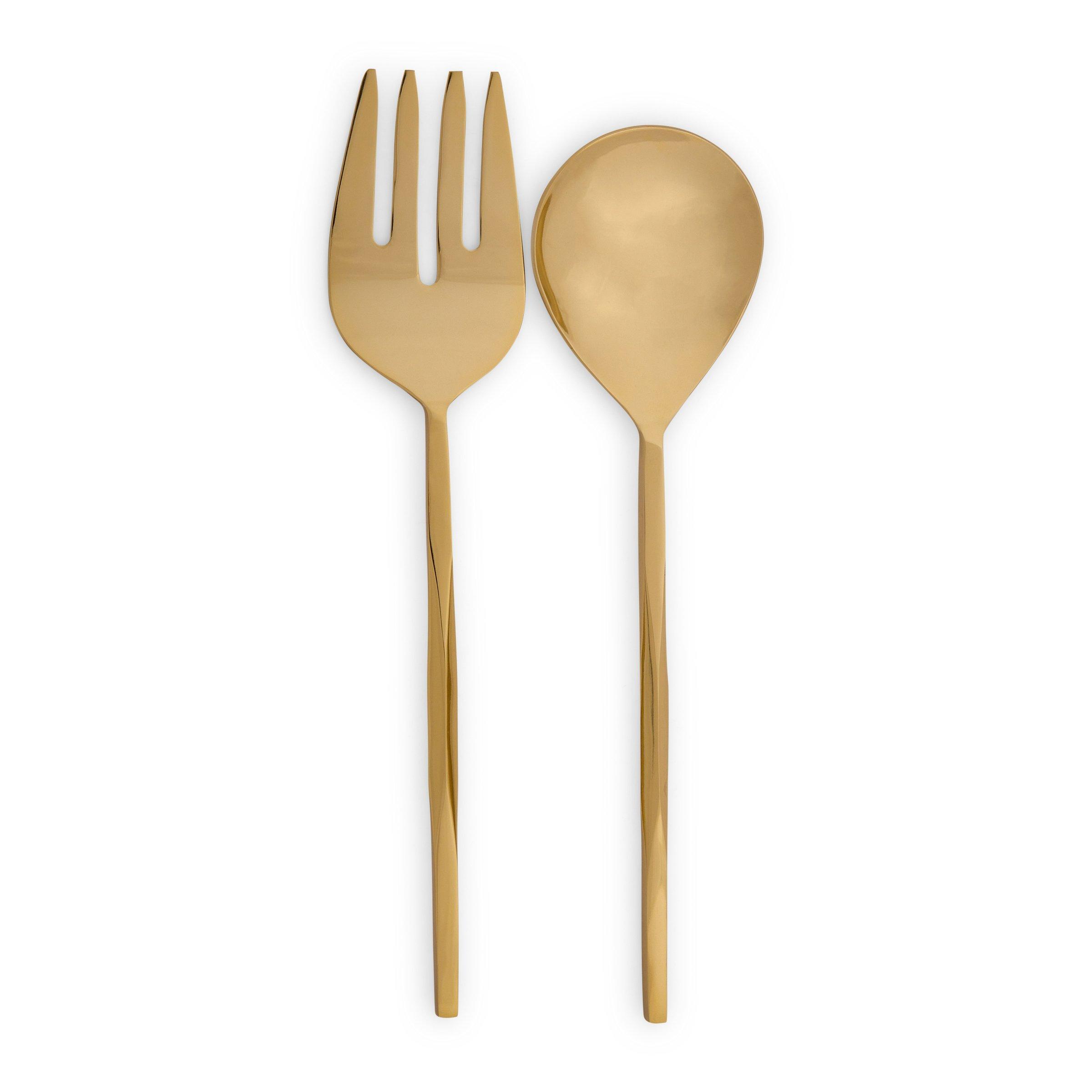 Luxe Gold Salad Server Set (3114457) Loads of Living