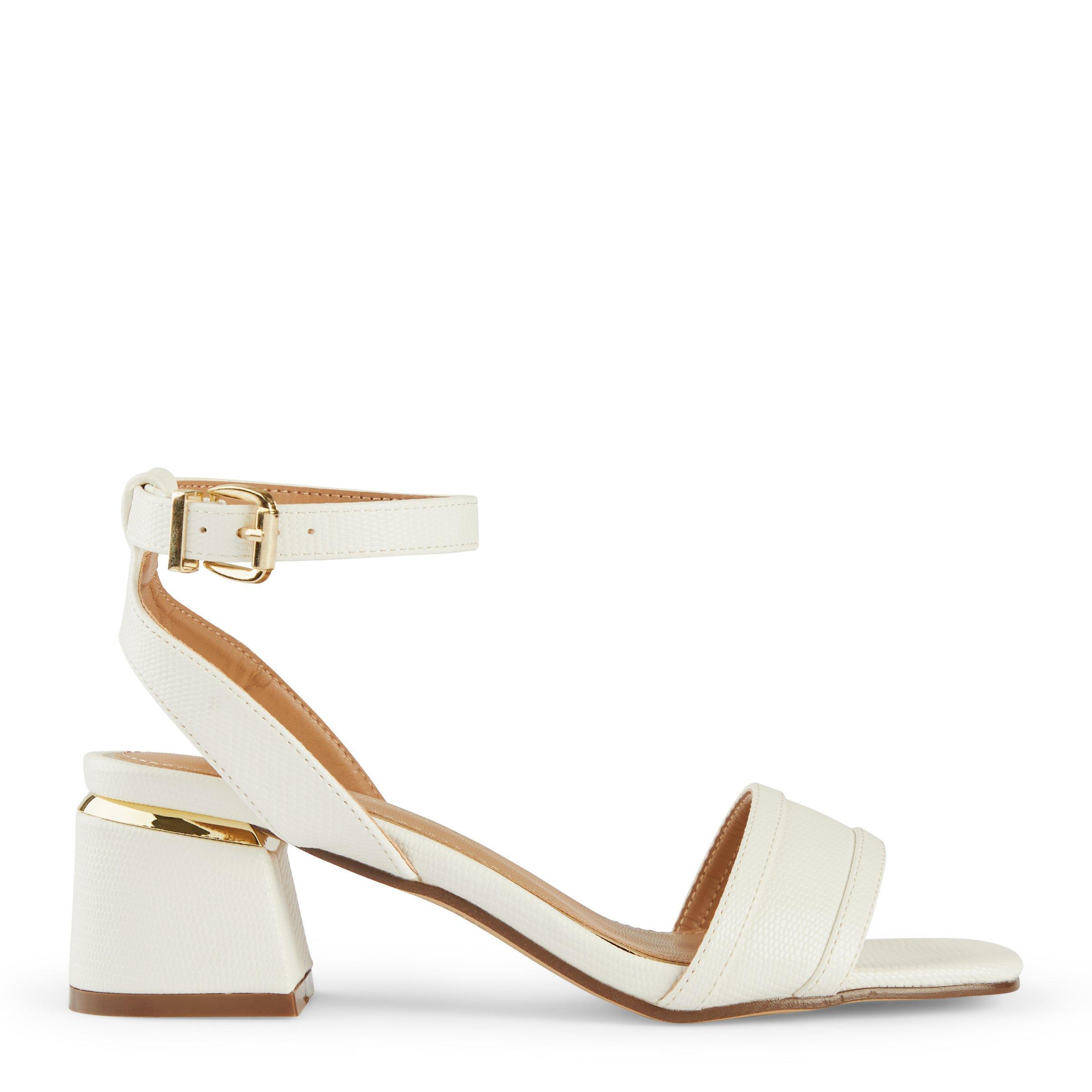 White Ankle Strap Heeled Sandals (3115147) | Truworths