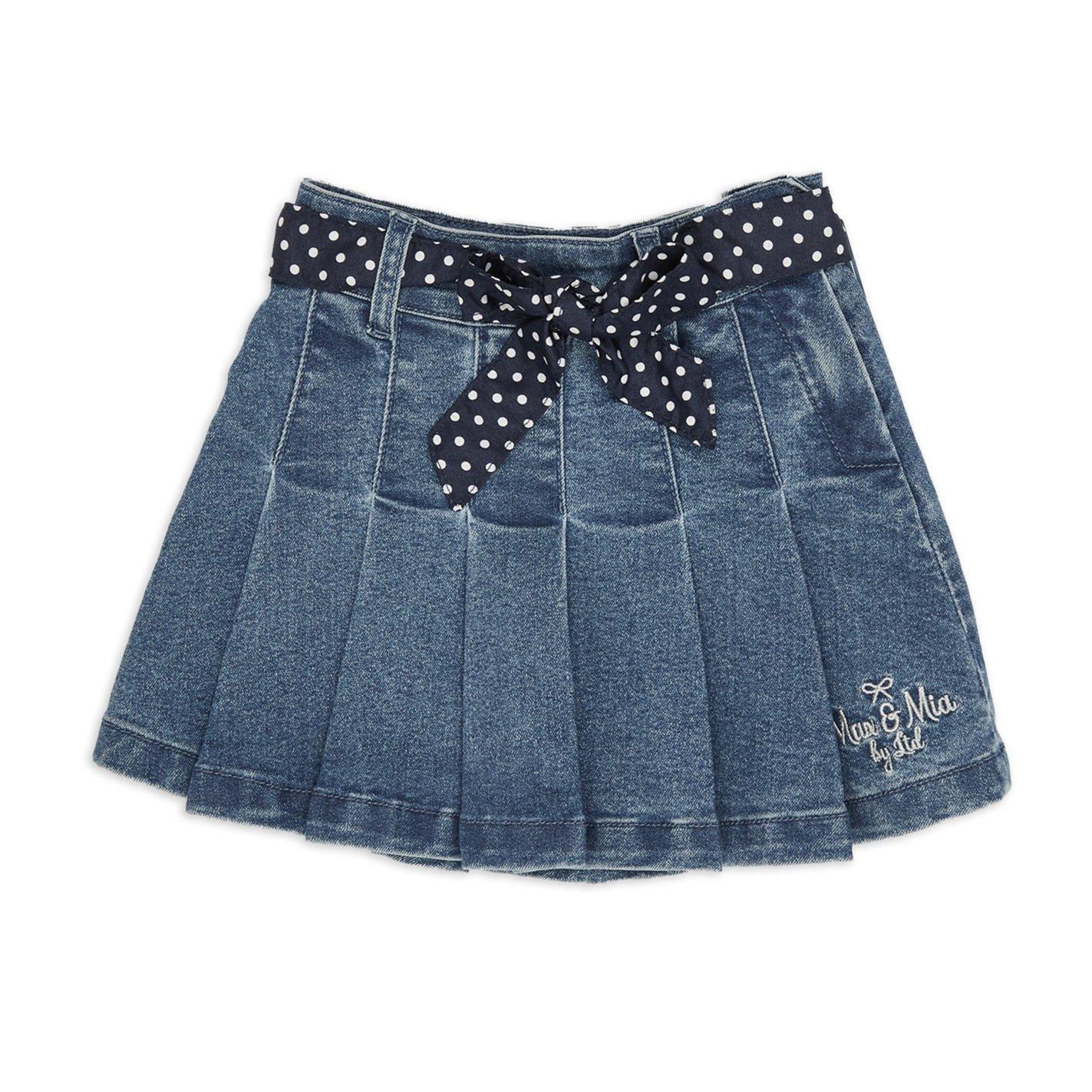 Kid Girls Indigo Pleated Skirt (3115187) | Max & Mia