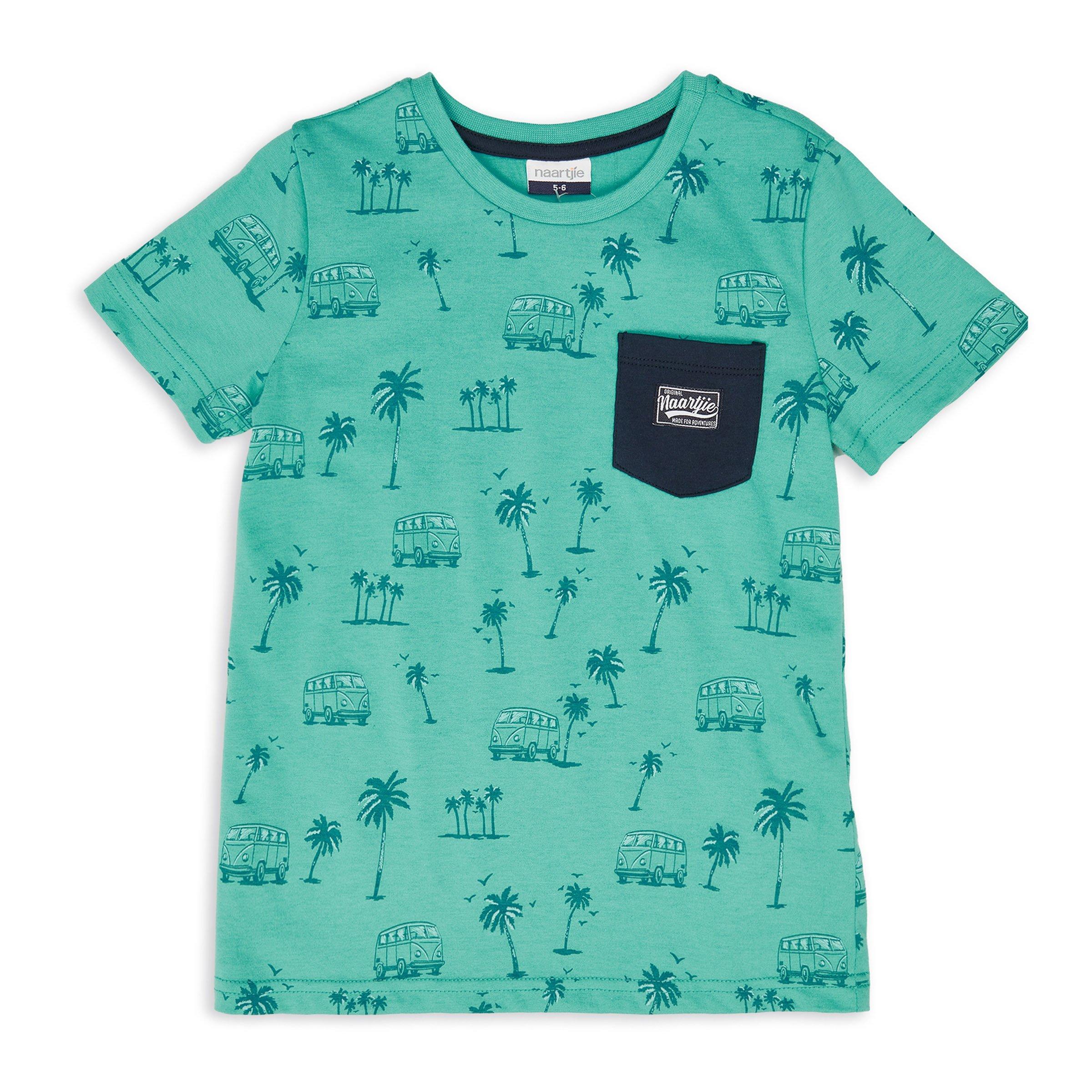 Kid Boy Aqua Blue Printed T-shirt (3115482) | Naartjie