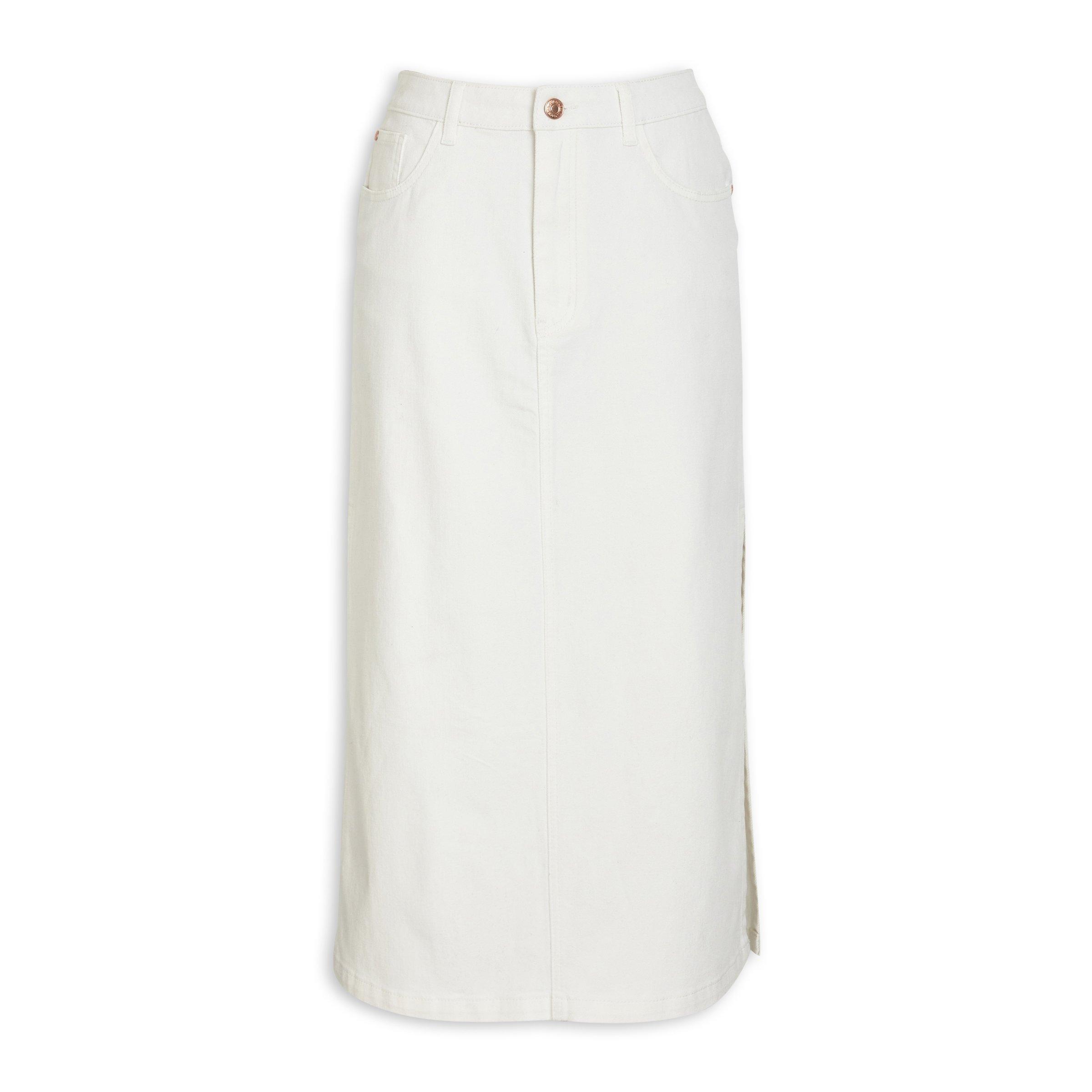 Off White Side Slit Skirt (3115613) | OUTBACK RED