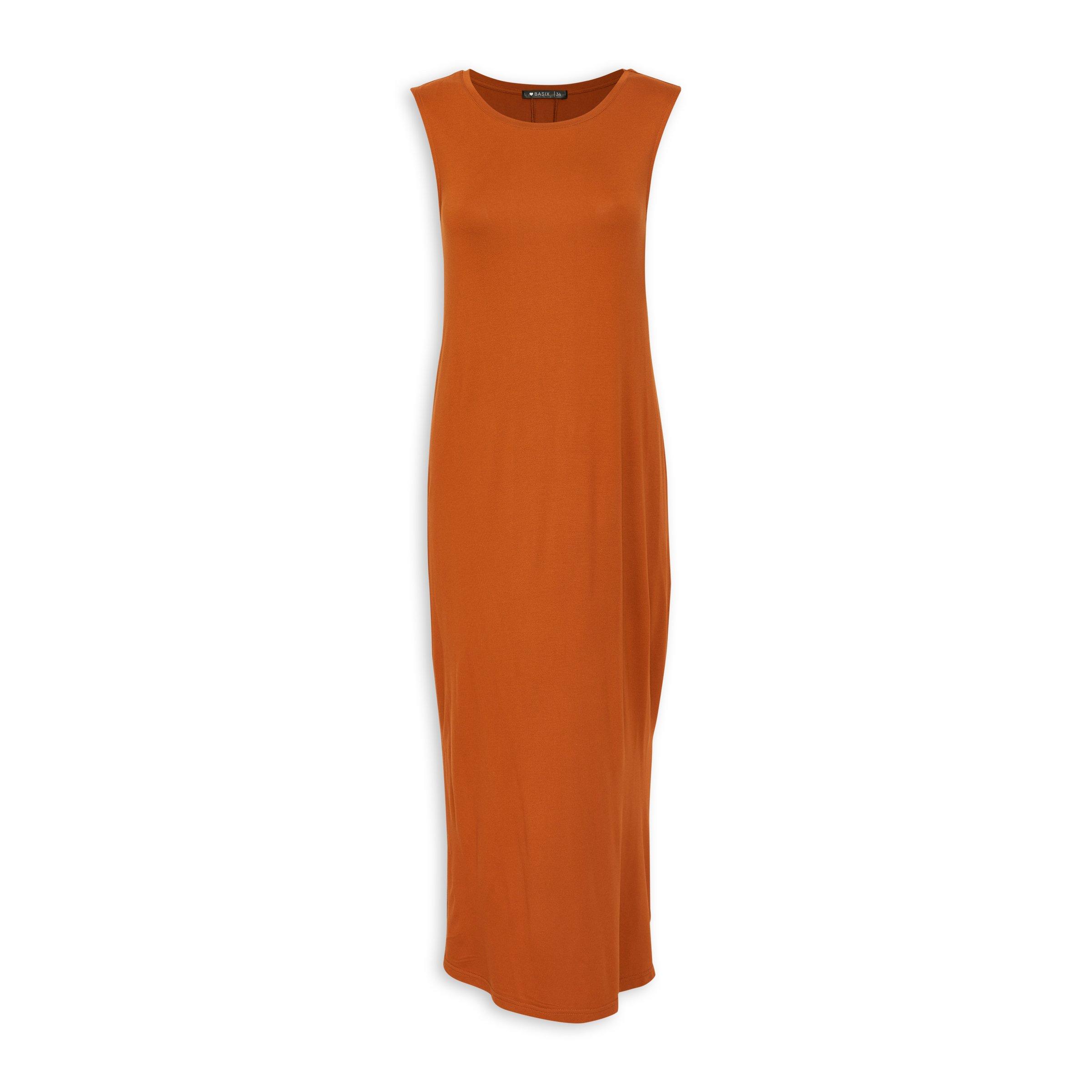 Orange Column Dress (3115866) | Basix
