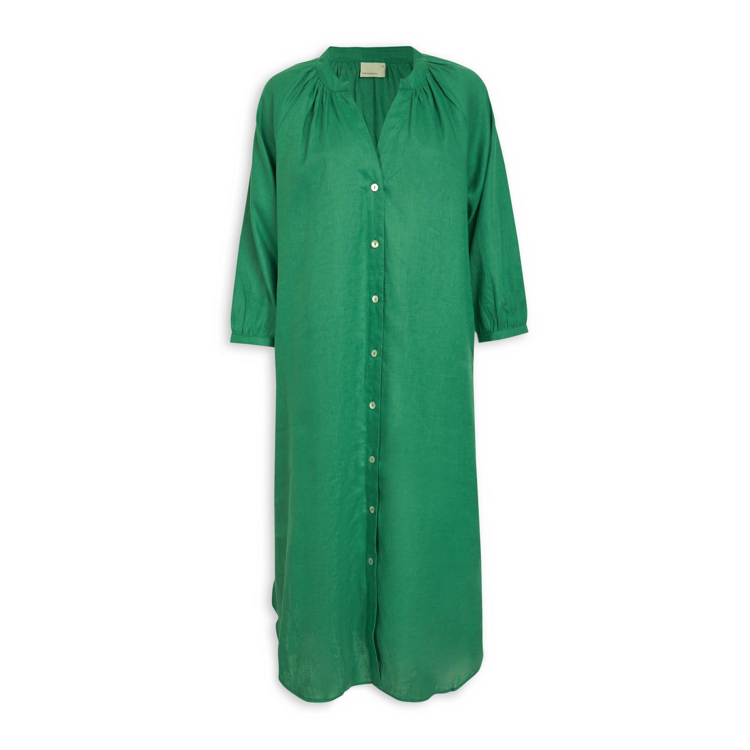 Emerald Green Shirt Dress (3115925) | Earthaddict