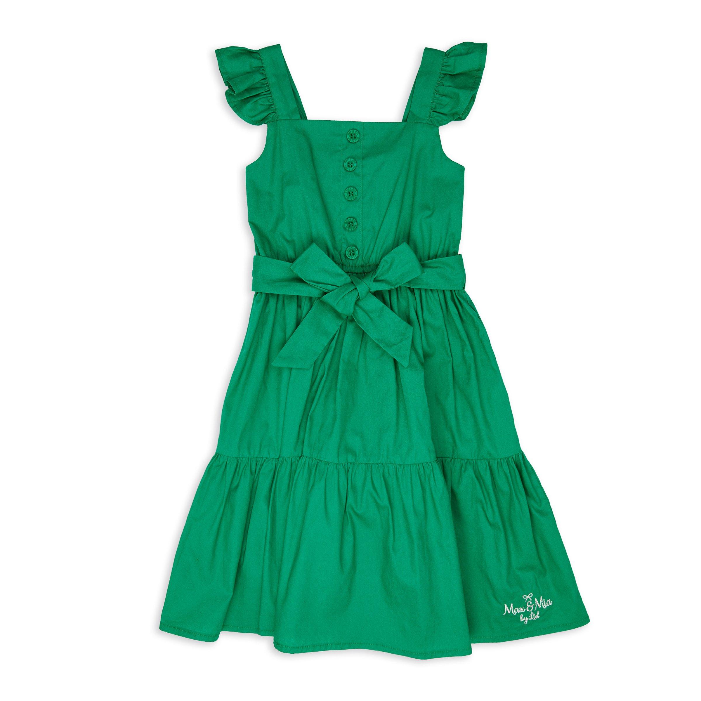 Kid Girl Green Tiered Dress (3115956) | Max & Mia