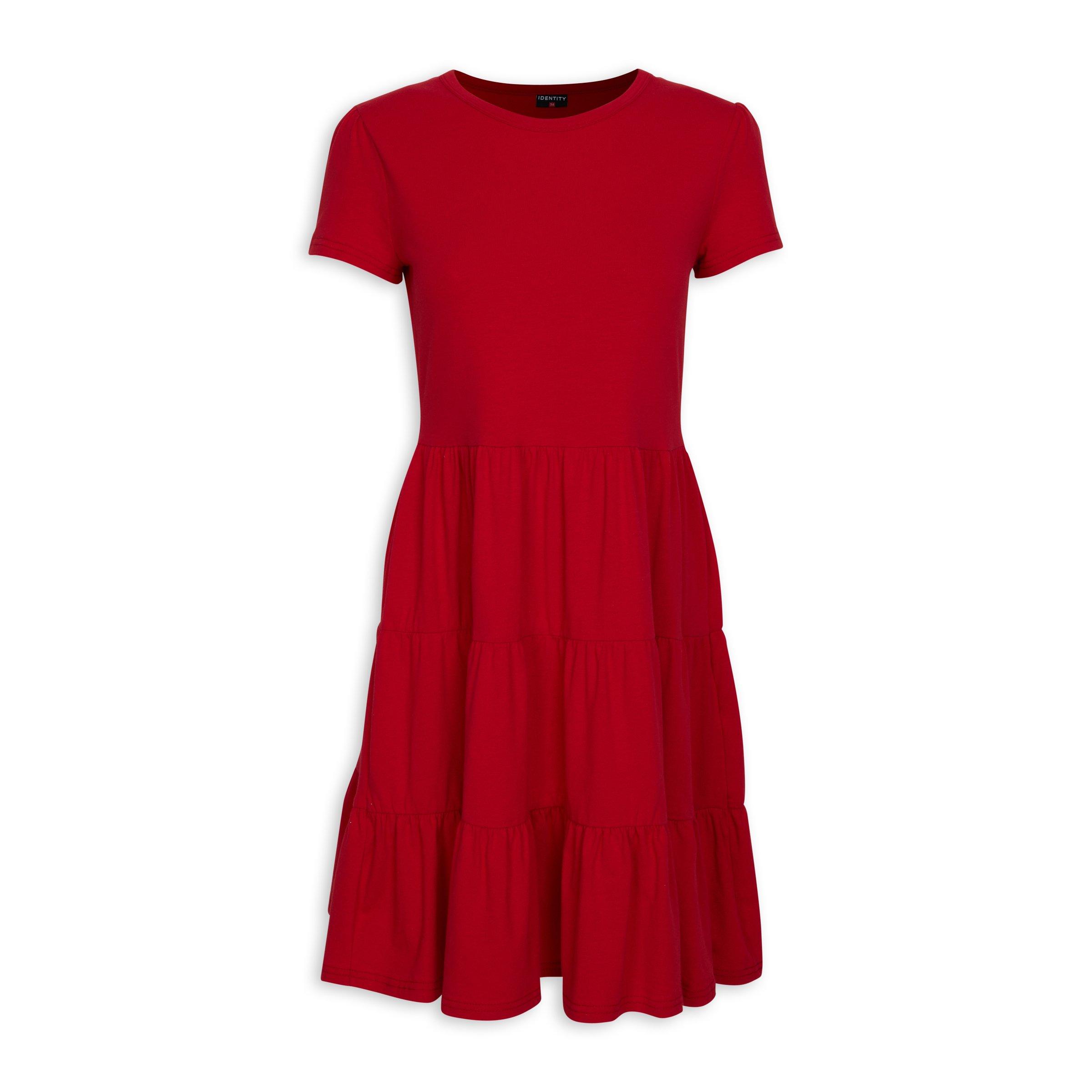 Red Tiered Dress (3115998) | Identity