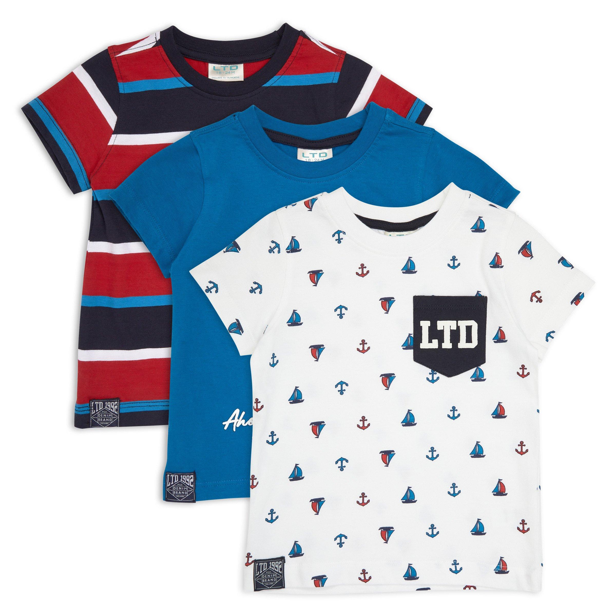 3-pack Baby Boy T-shirts (3116058) | LTD Kids