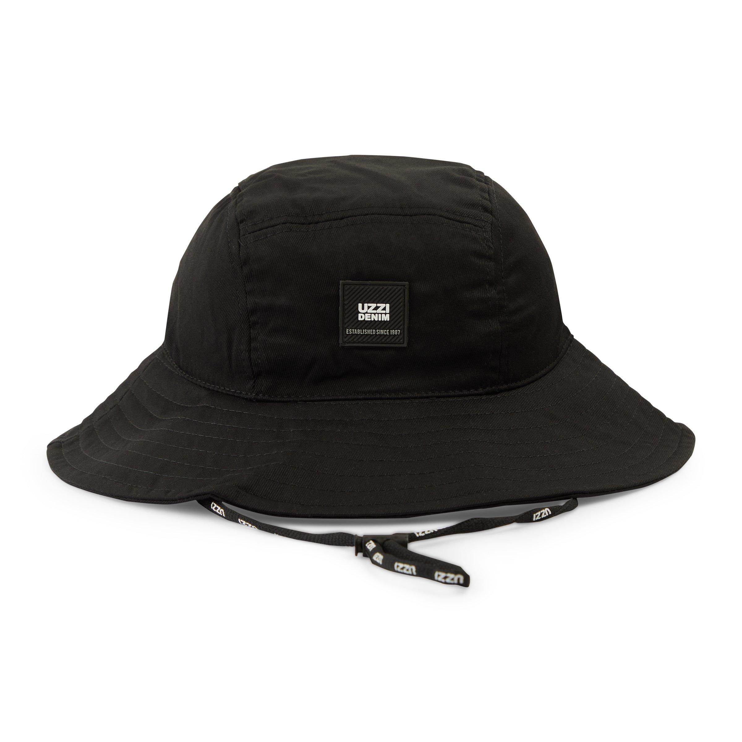 Black Wide Brim Bucket Hat (3117070) UZZI
