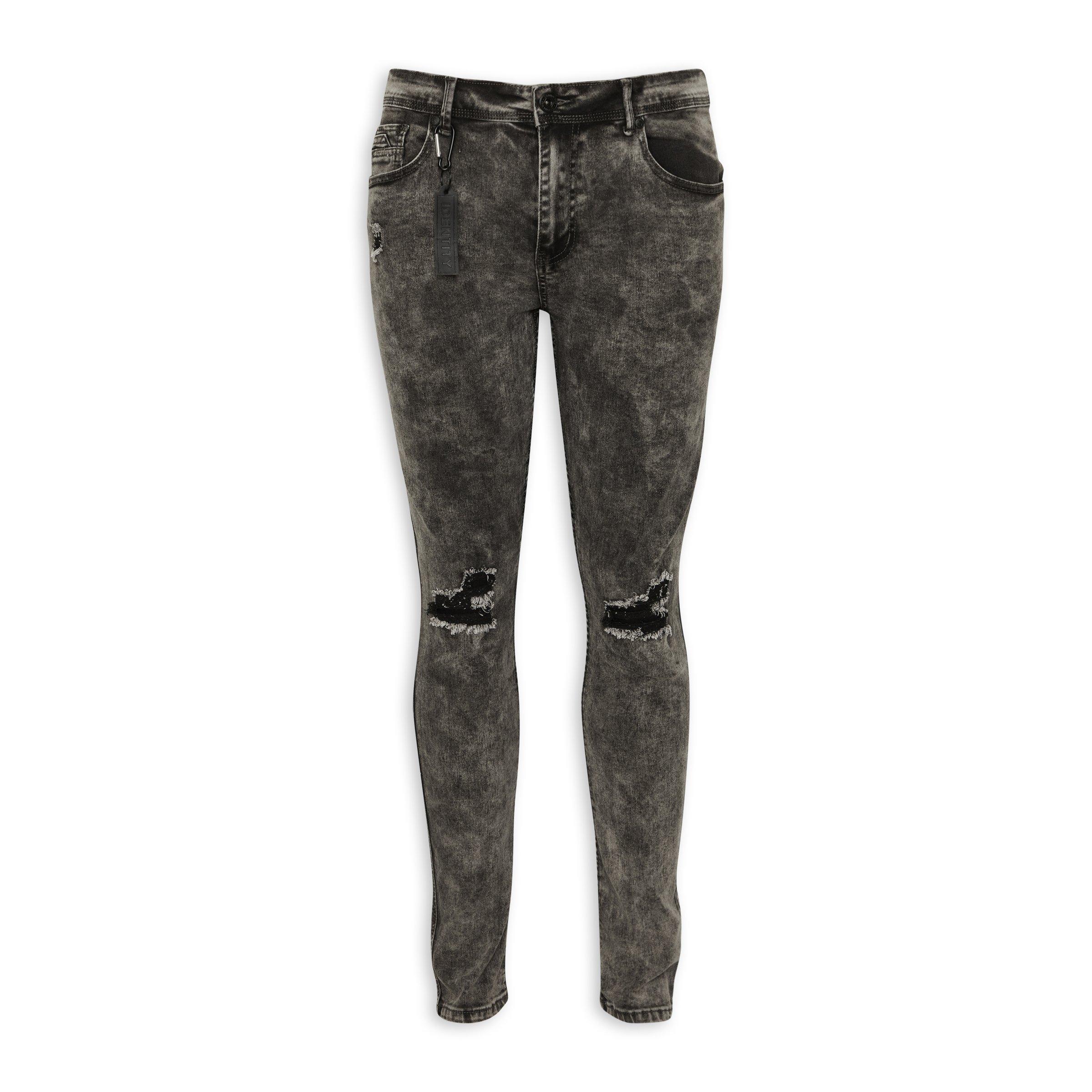 Charcoal Ripped Skinny Jeans (3117127) | Identity