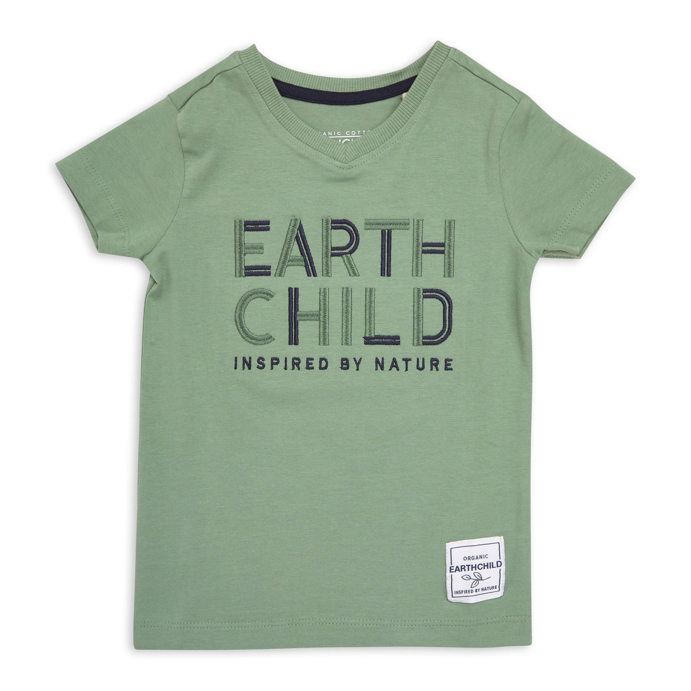 Baby Boy Sage Green Organic T-shirt (3117565) | Earthchild