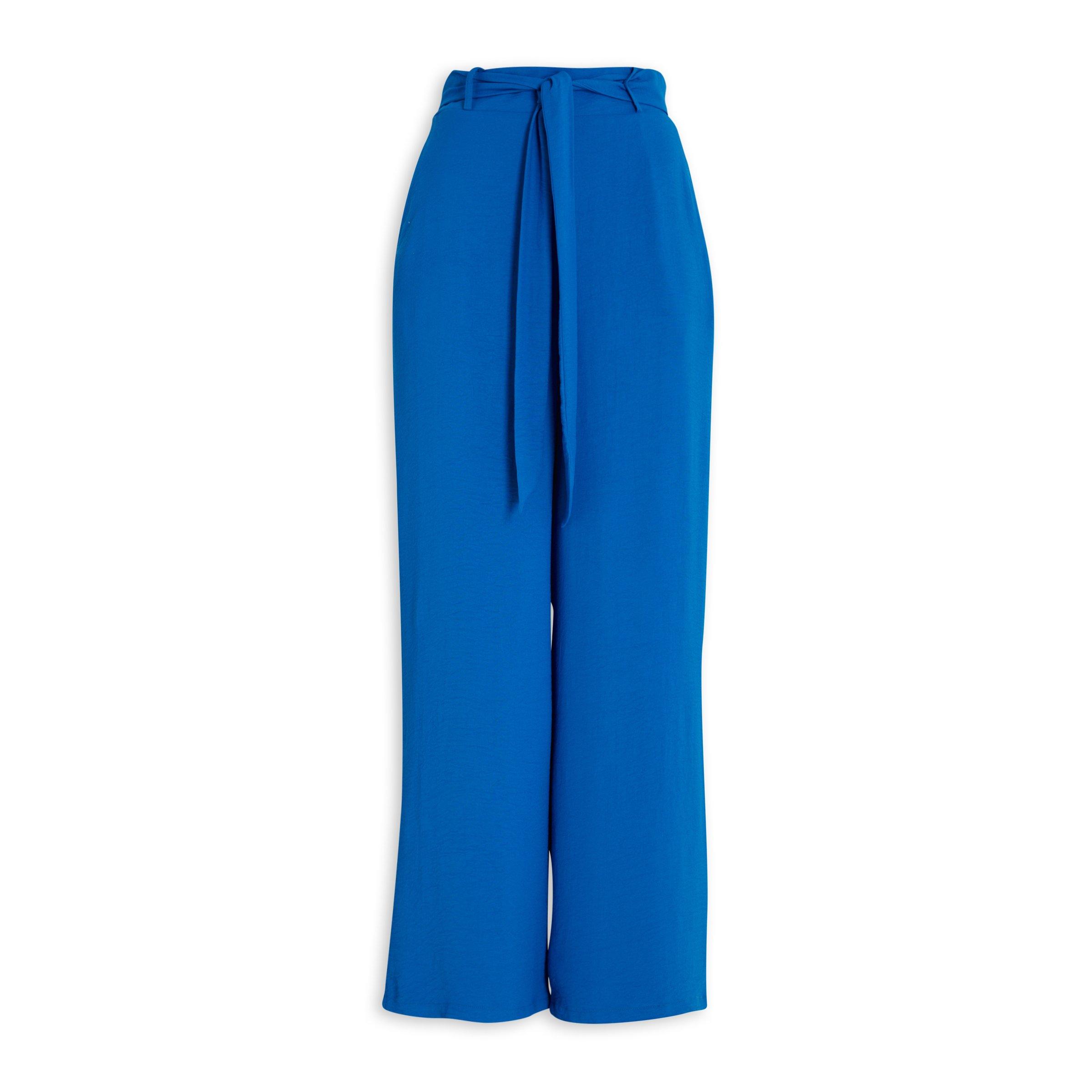 Cobalt Blue Belted Wide Leg Pants (3117626) | Truworths