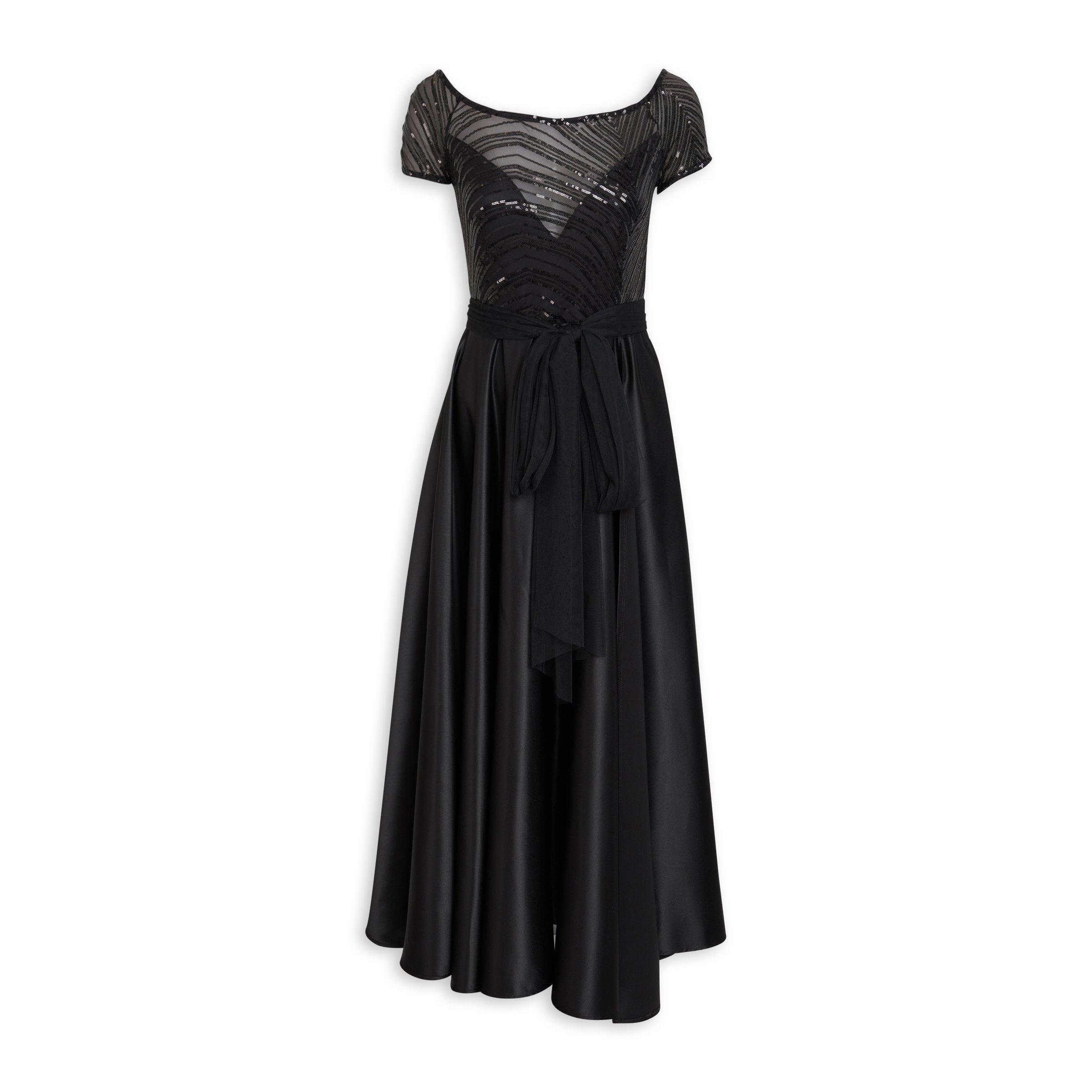 Black Fit & Flare Evening Dress (3117708) | Truworths