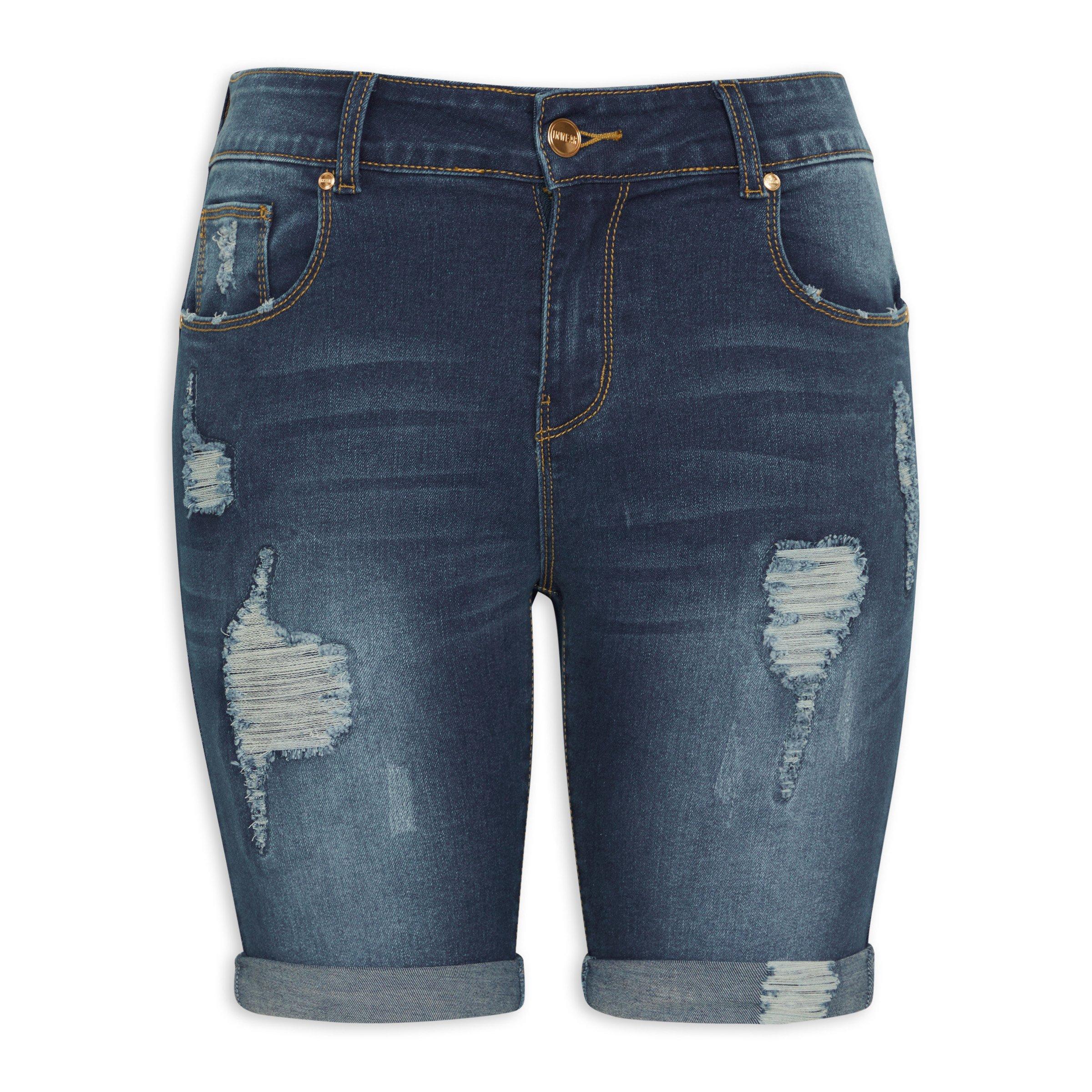 Indigo Ripped Denim Shorts (3118323) | Inwear