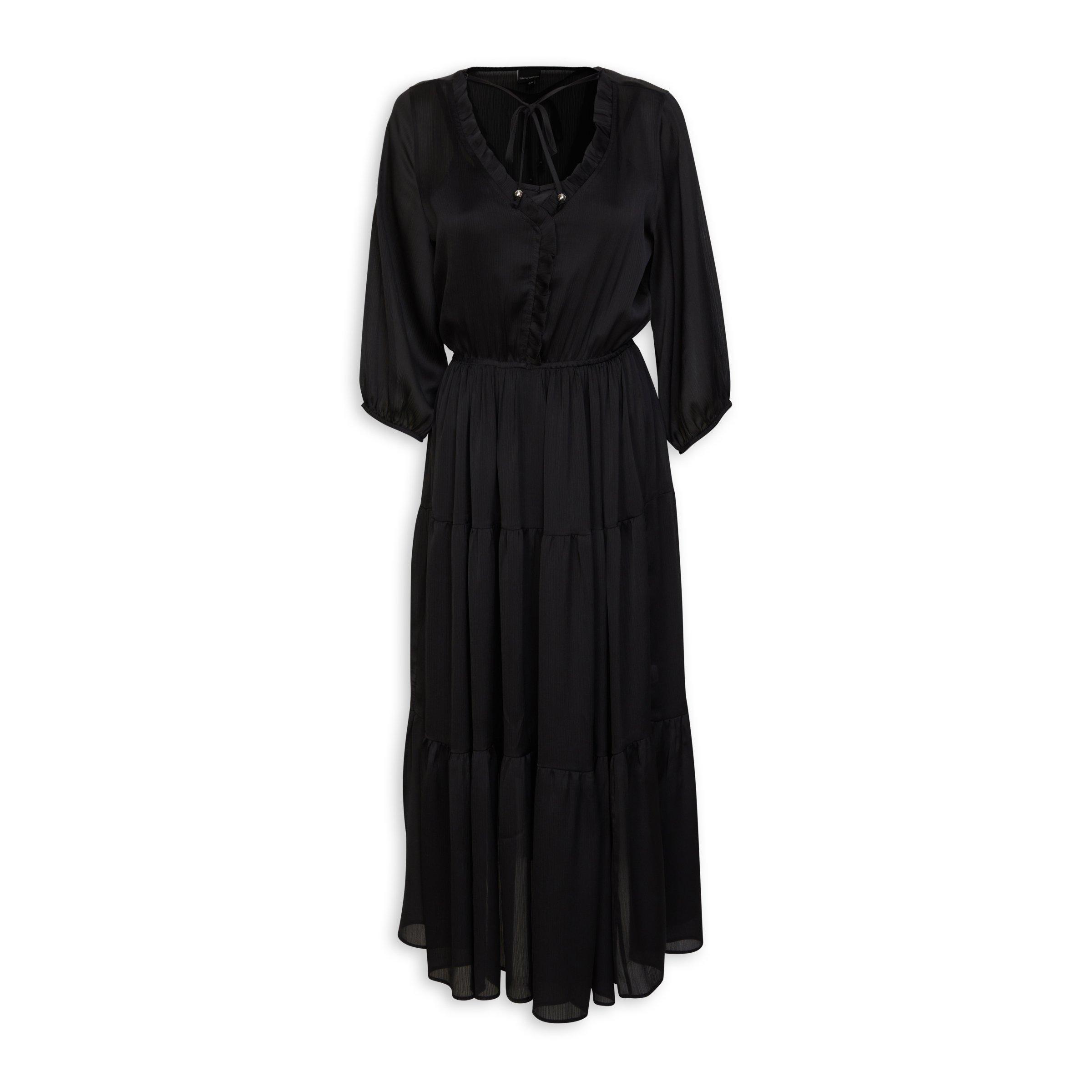 Black Softly Waisted Dress (3118532) | Truworths