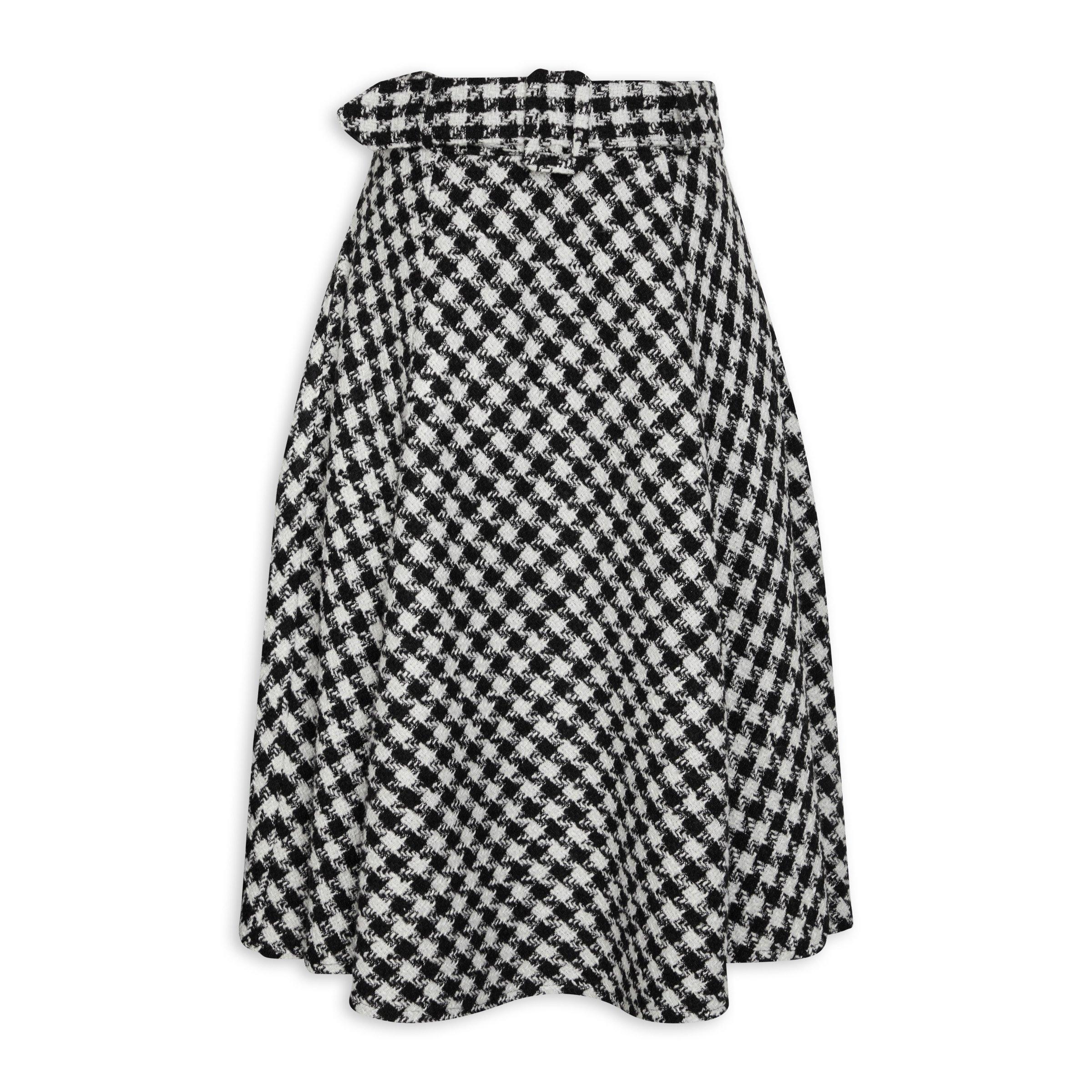 Houndstooth Wide Belted Skirt (3118757) | Finnigans