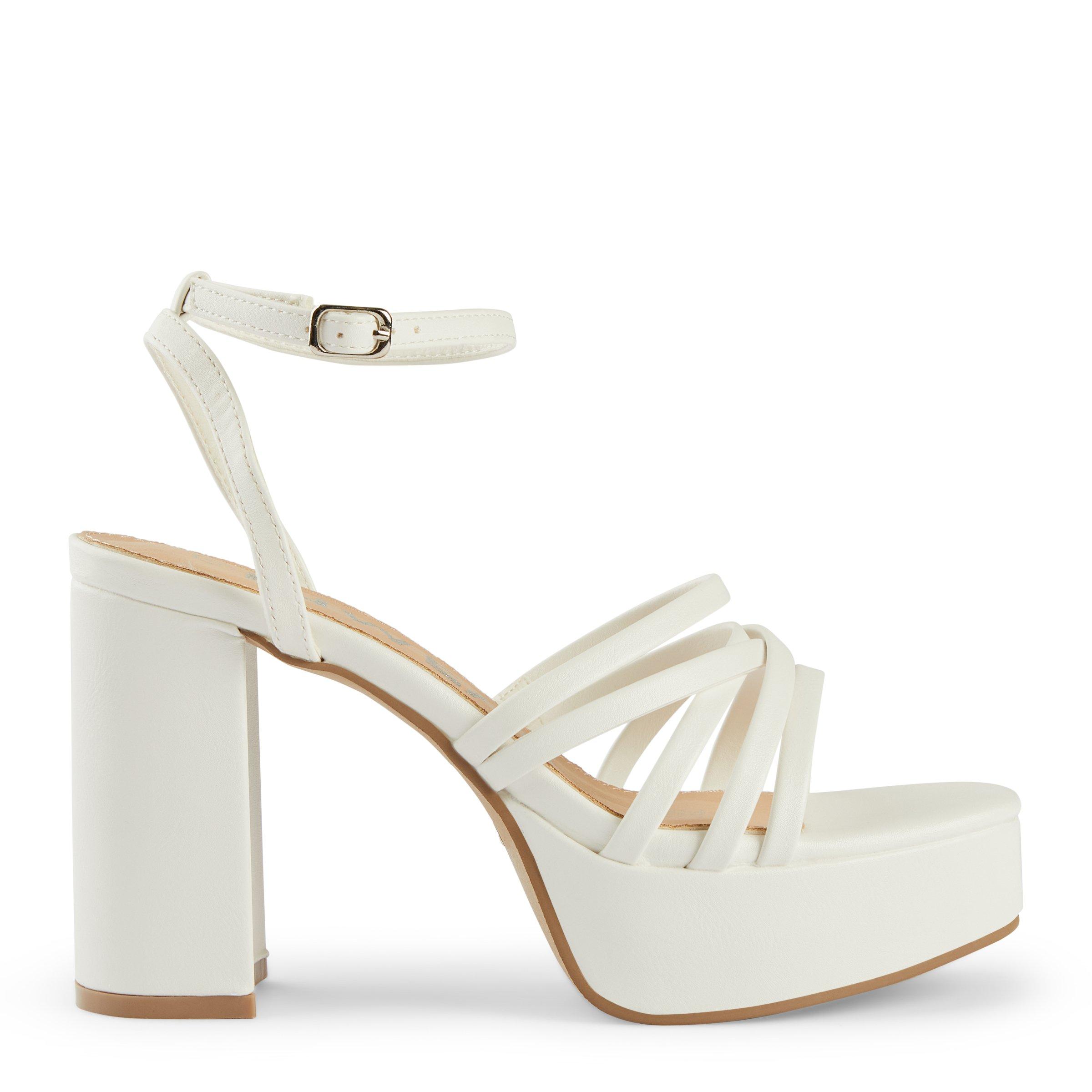White Ankle Strap Heeled Platform (3118918) | Inwear