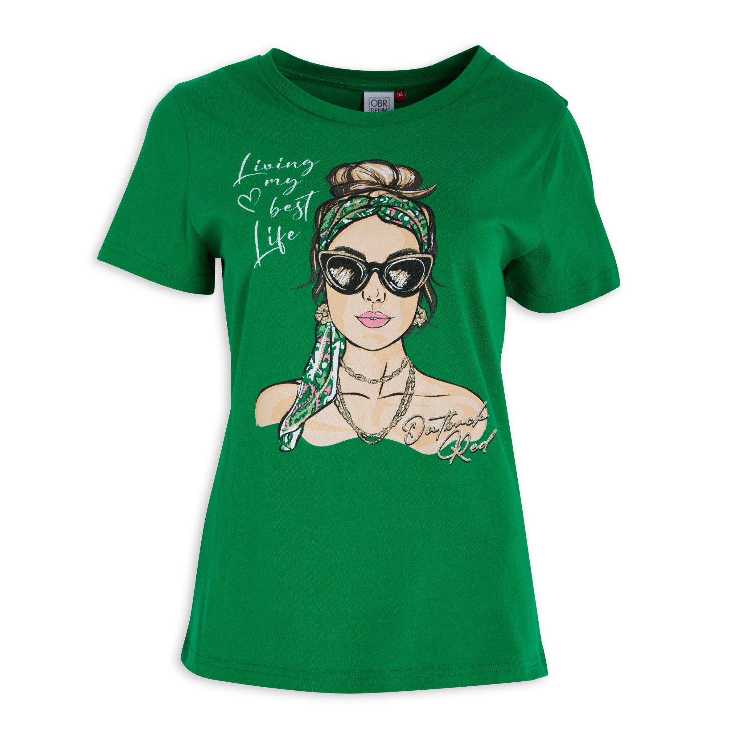 Green Graphic T shirt 3119177 OUTBACK RED Green graphic t shirt 3119177 outback red