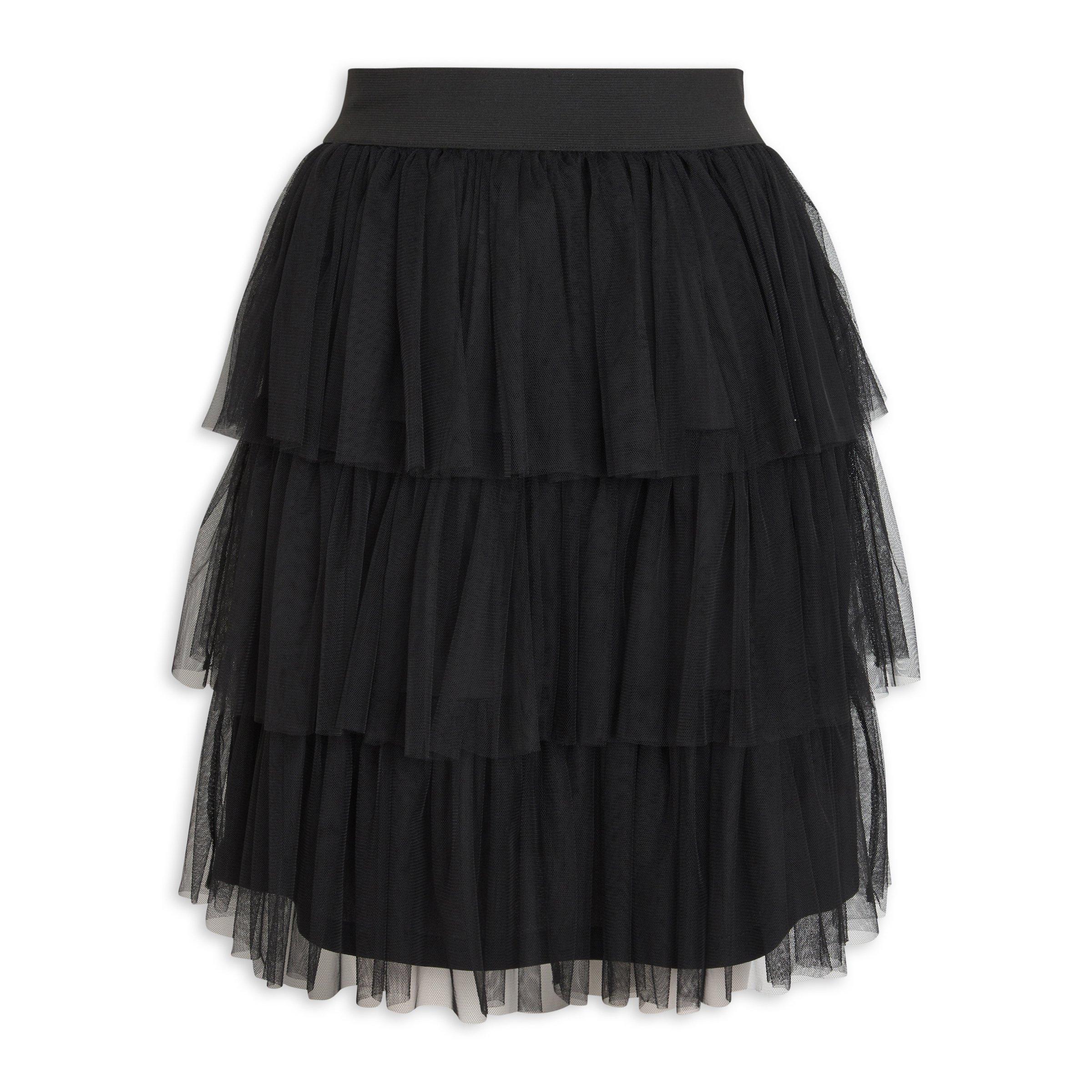 Black Tiered Skirt (3120059) | Identity