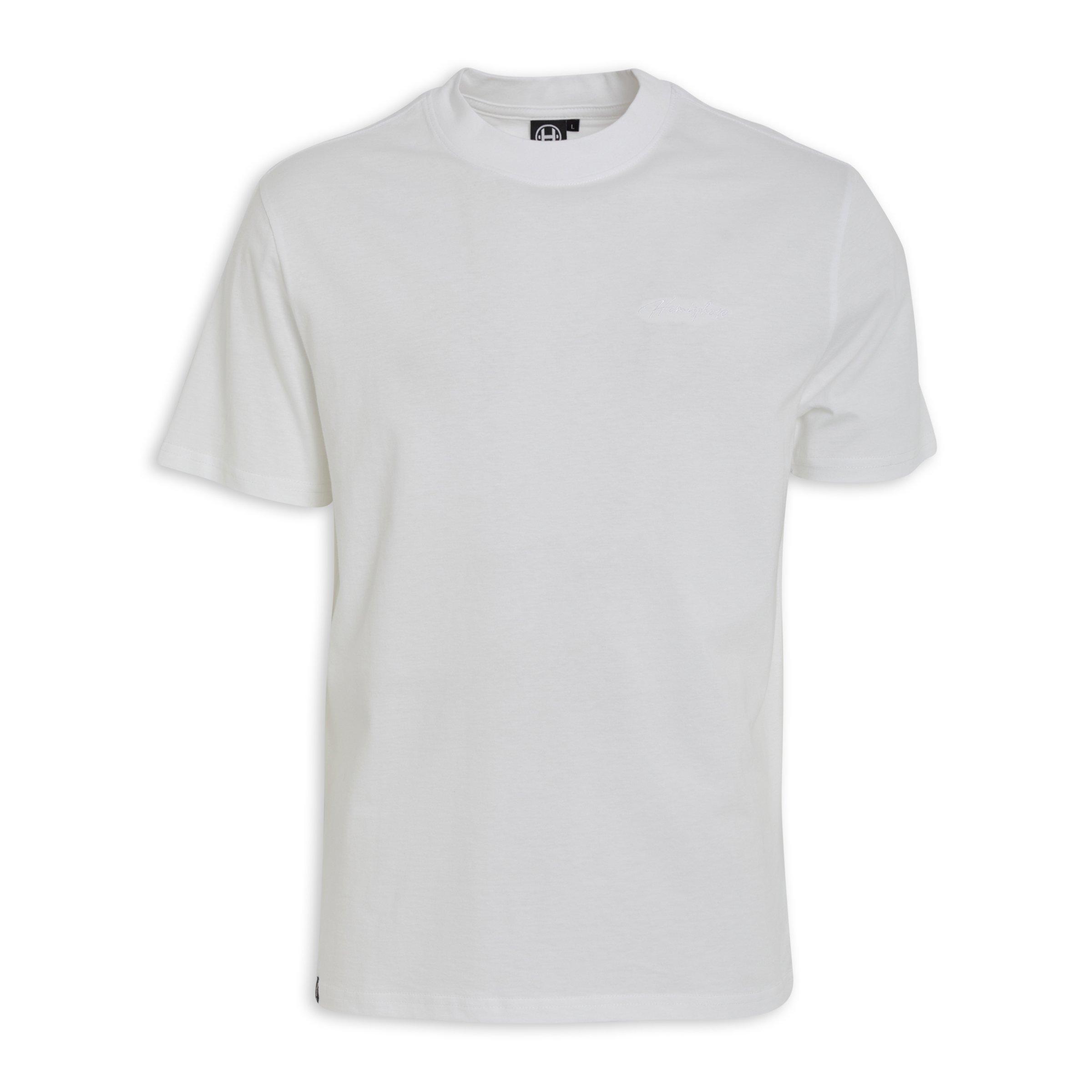 Plain White High Neck T-shirt (3120070) | Hemisphere