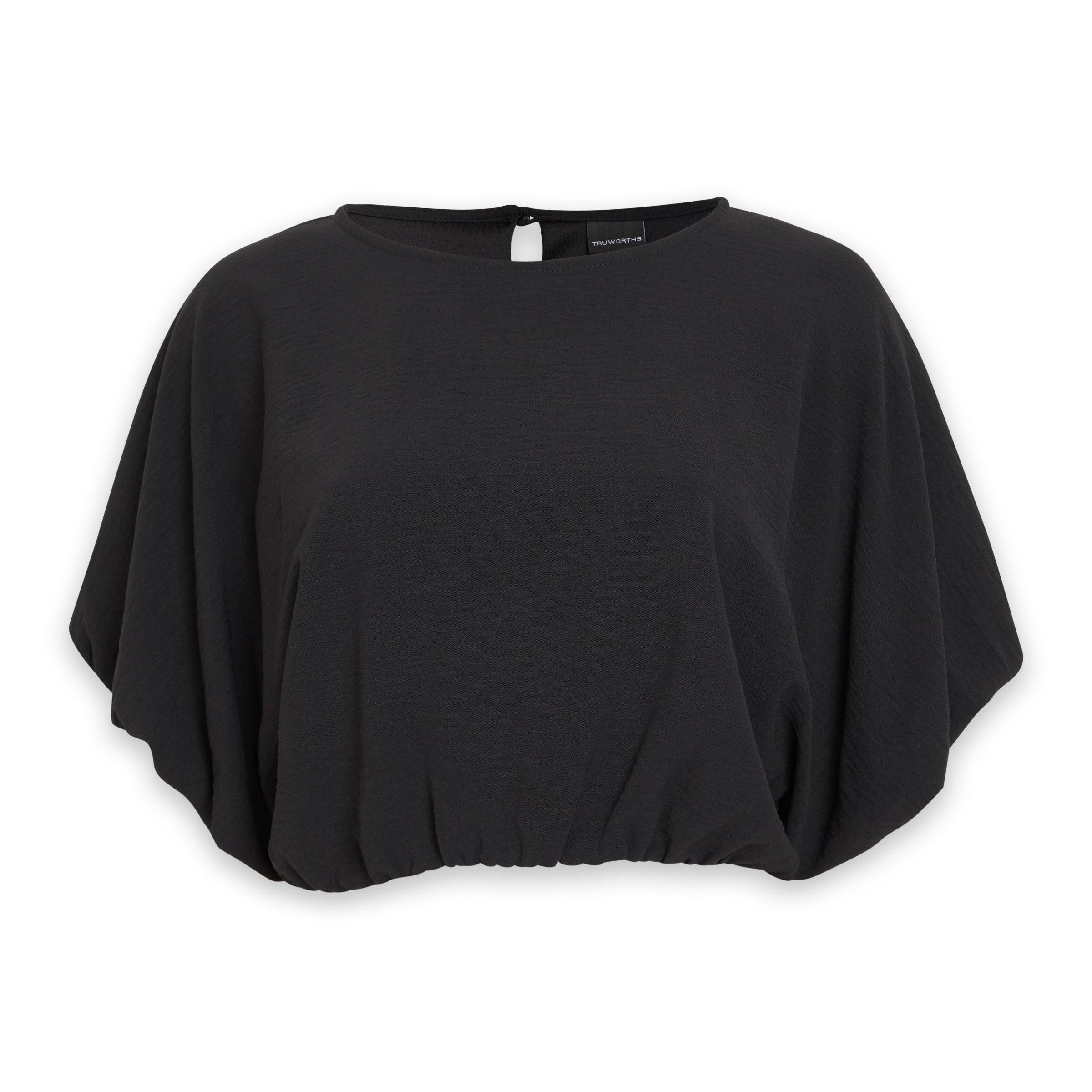 Black Blouson Crop Top (3120208) | Truworths