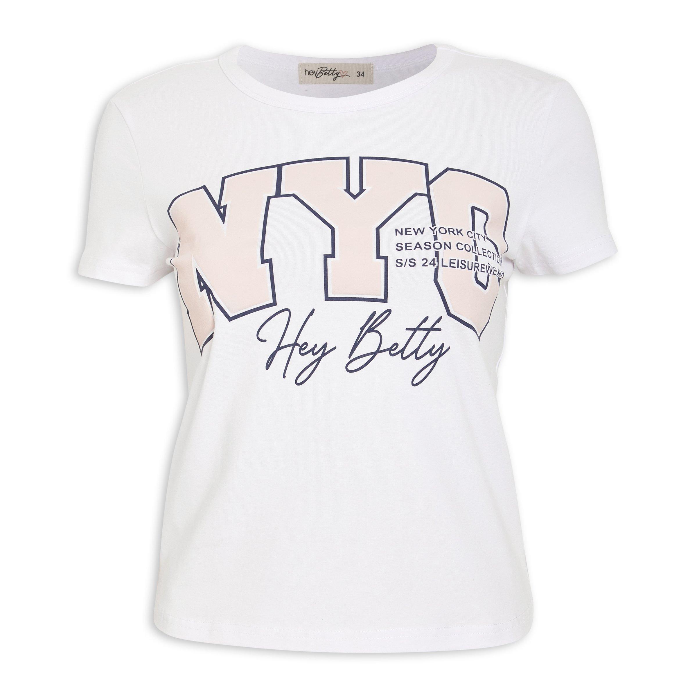 White Branded T-shirt (3120235) | Hey Betty