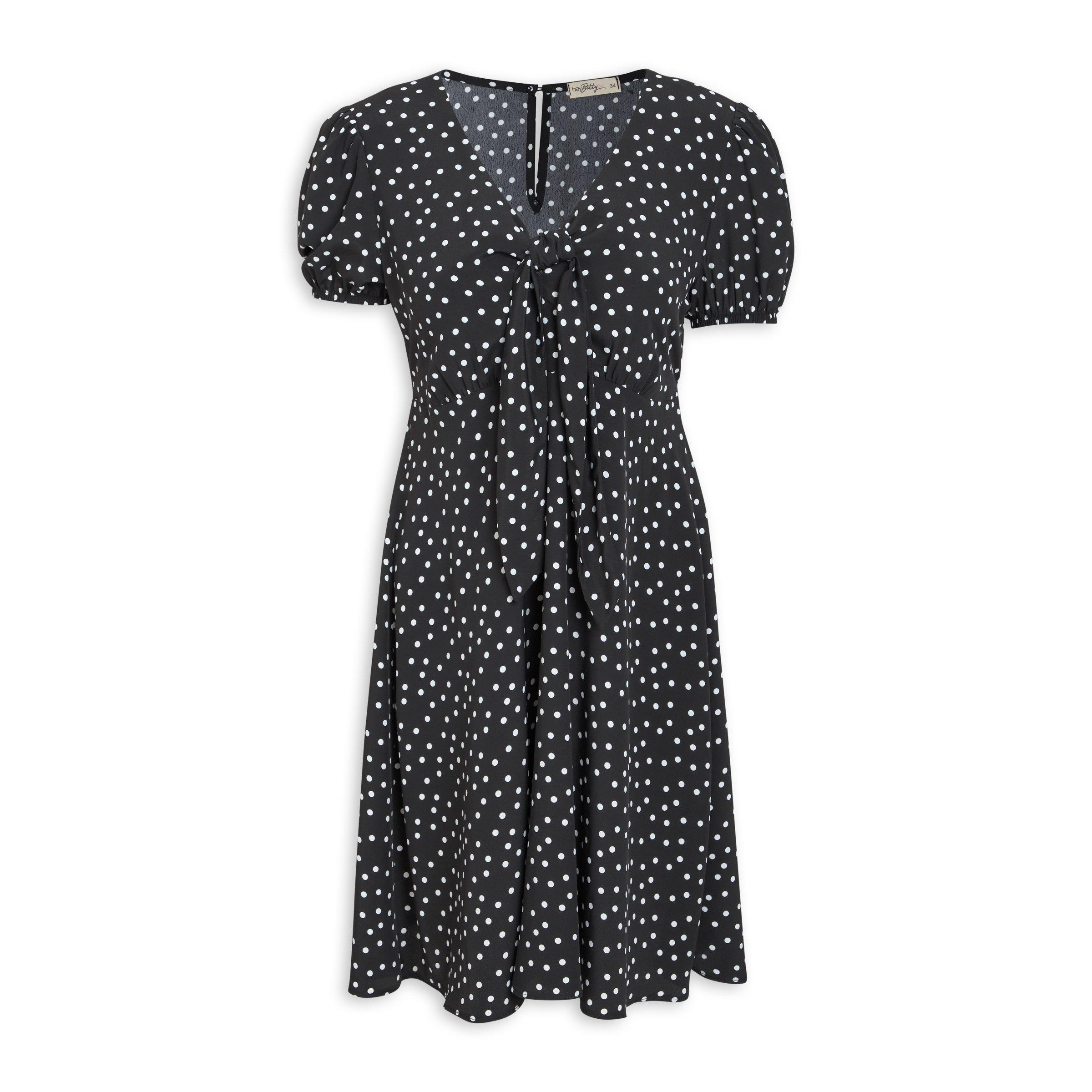 Polka Dot Peasant Dress (3120287) | Hey Betty