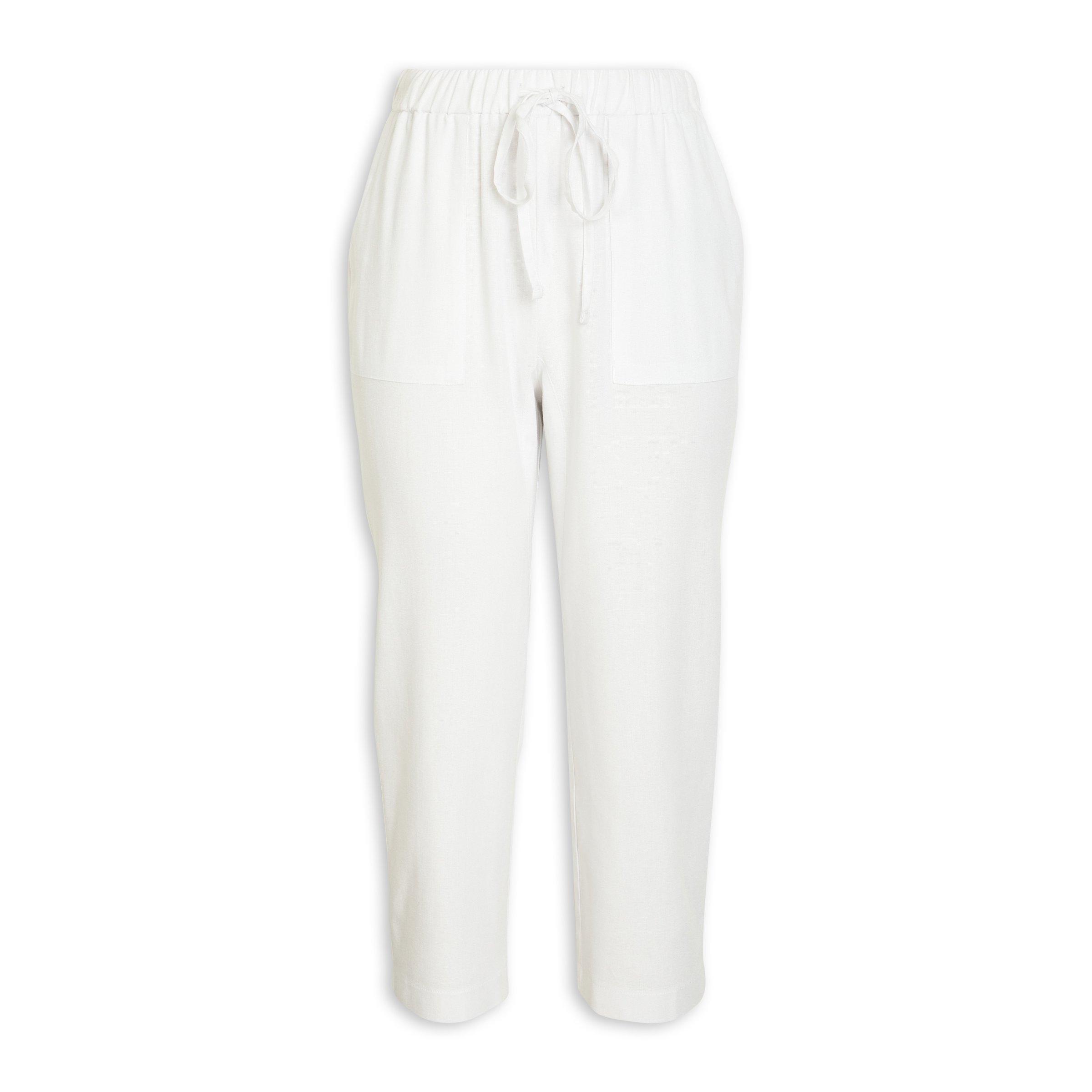 White Straight Leg Pants (3120325) | Basix