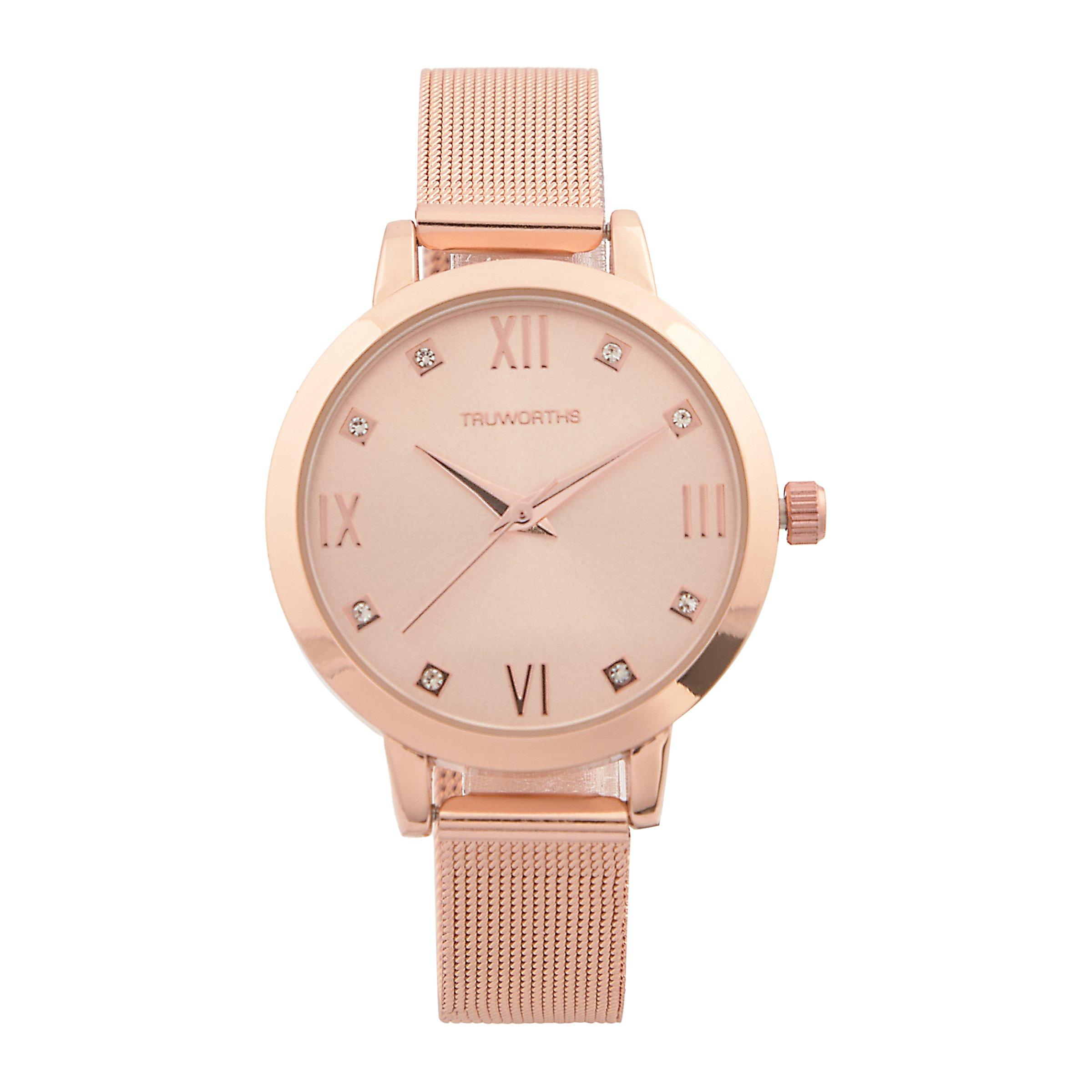 Dainty Rose Gold Mesh Watch (3120409) | Truworths