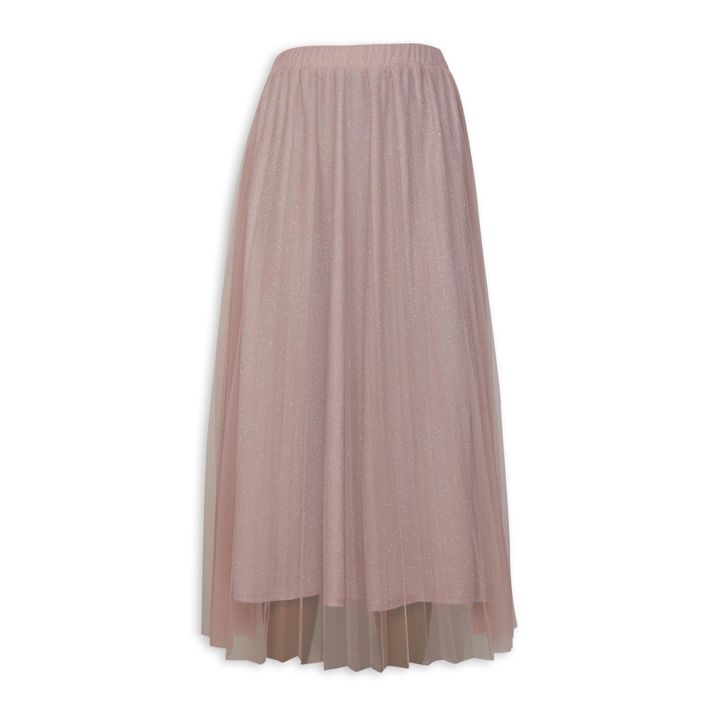 Pink Sparkle Mesh Skirt (3120447) | Identity