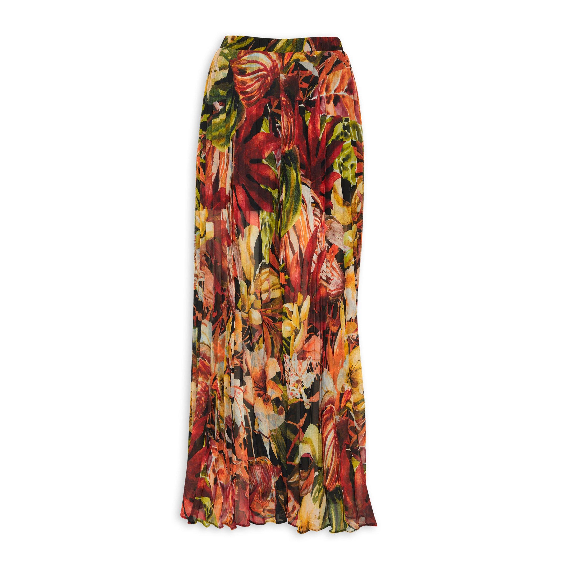 Floral Print Pleated Wide Leg Pants (3120963) | Truworths