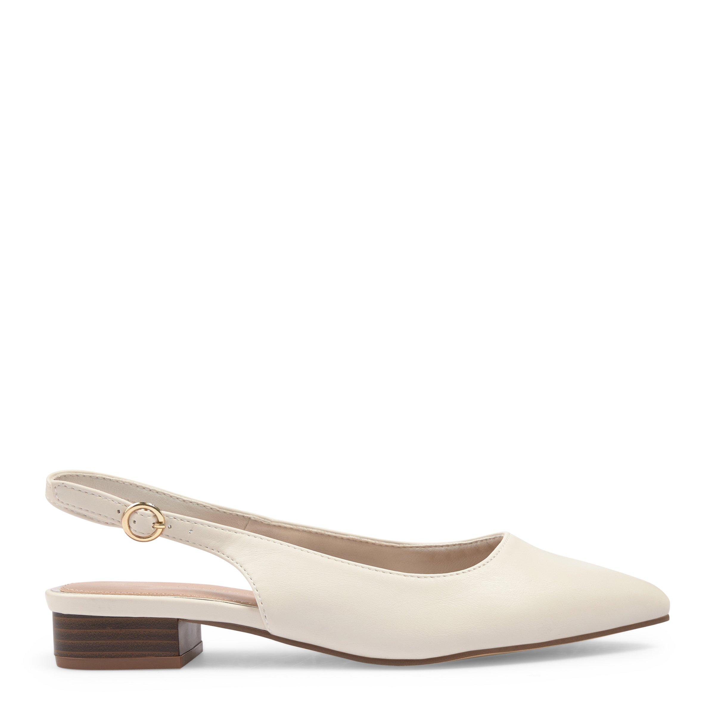 Ecru Slingback Low Block Heel (3120965) | Truworths