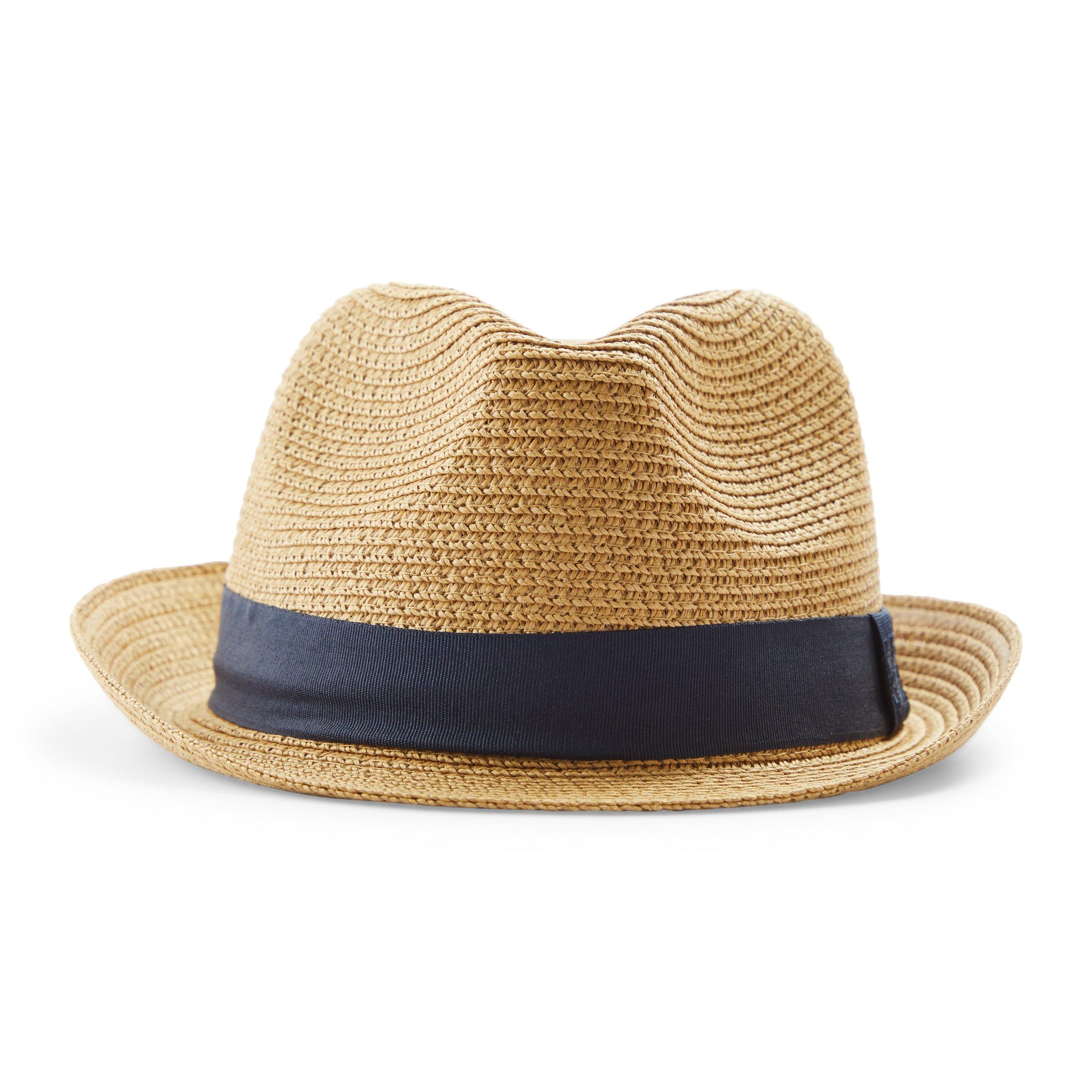 Boys Stone Fedora Straw Hat (3121032) | Earthchild