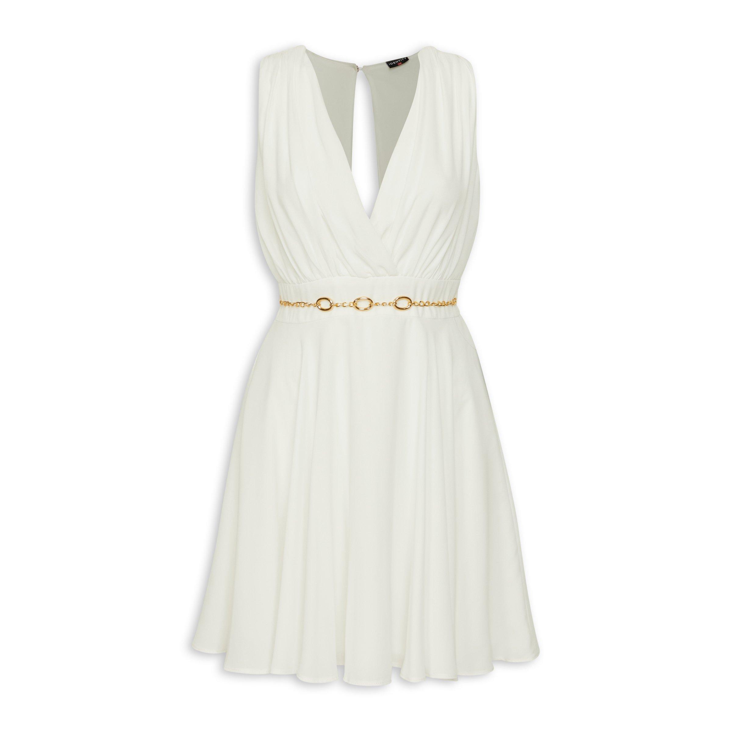 White Georgette Dress (3121409) | Identity