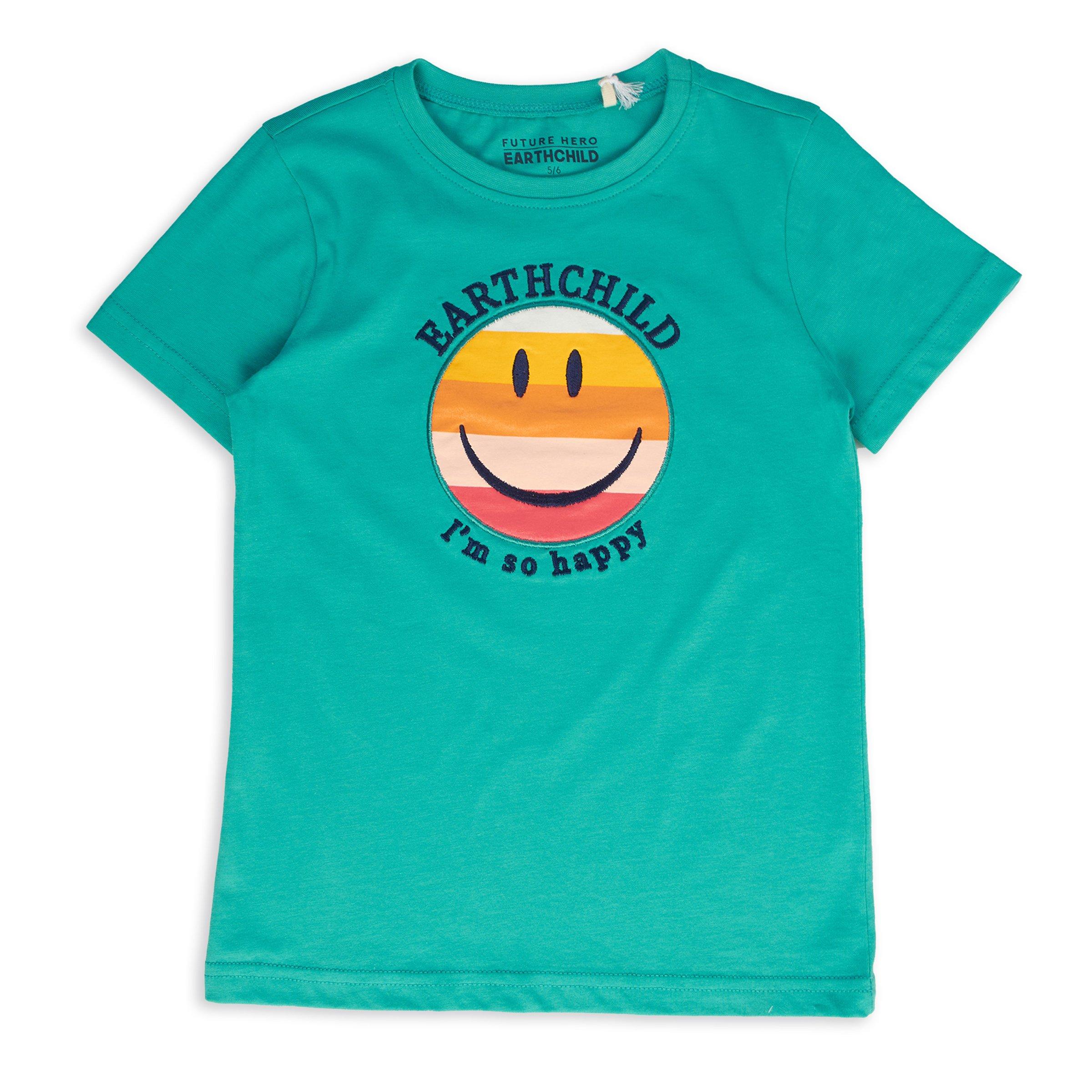 Kid Boy Turquoise Emoji T-shirt (3122134) | Earthchild