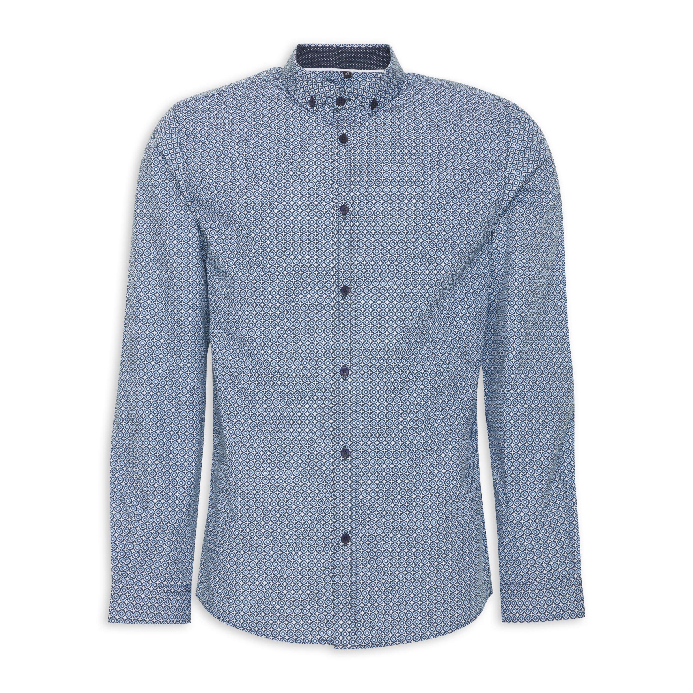 Geometric Print Slim Fit Shirt (3122242) | Truworths Man