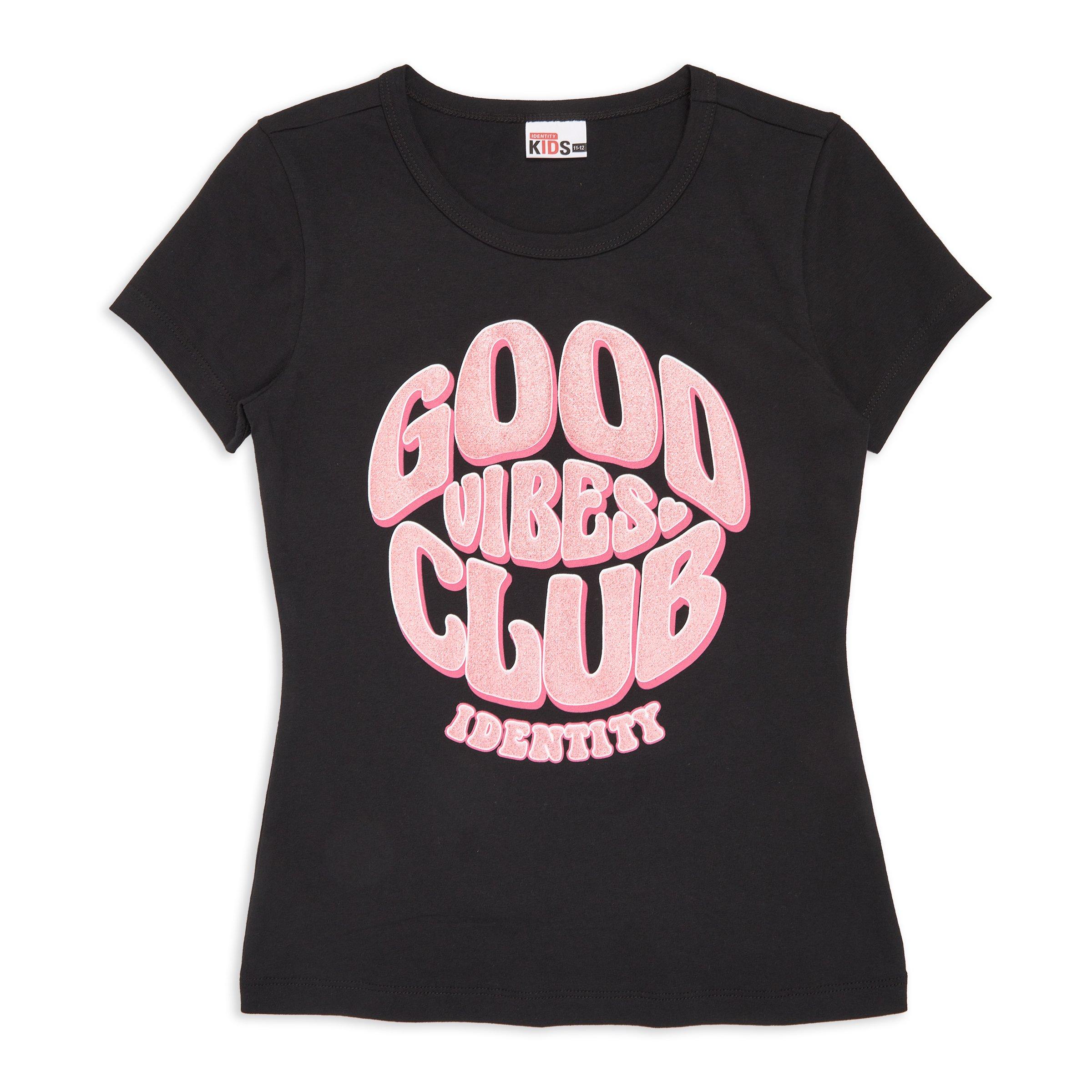 Girls Black T-shirt (3123086) | Identity