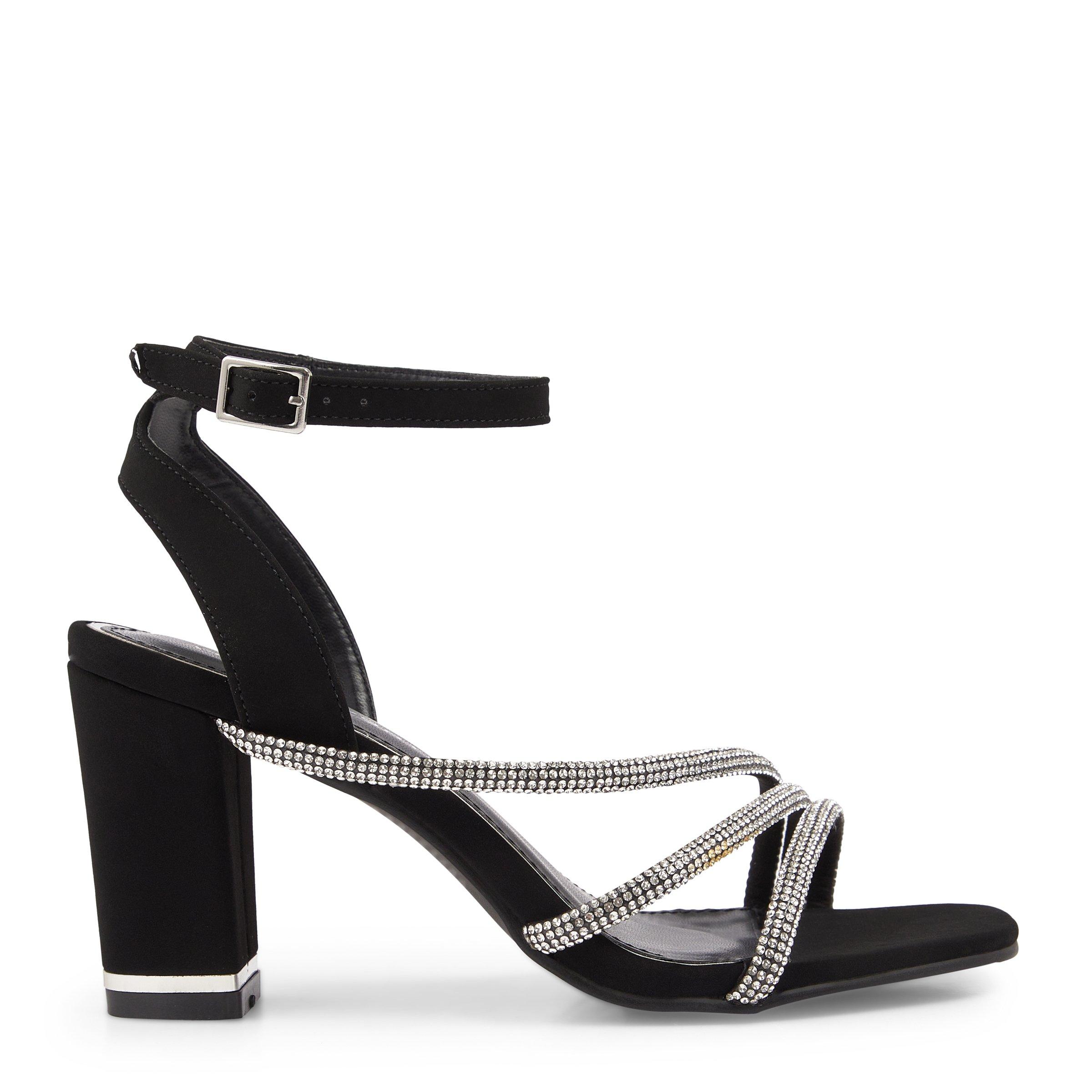 Black Embellished Heeled Sandals (3123371) | Truworths