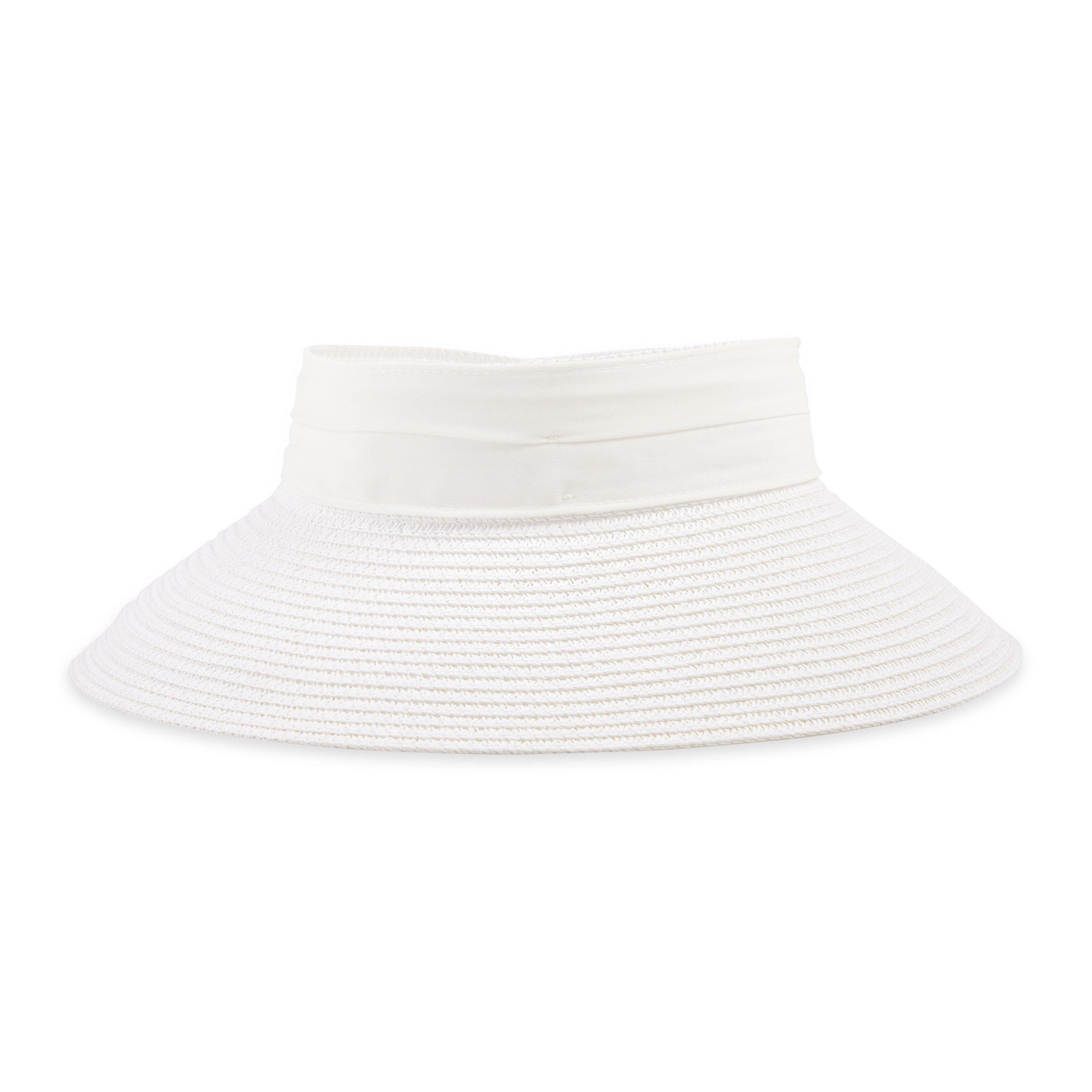 White Sun Visor Straw Cap (3124407) Daniel Hechter